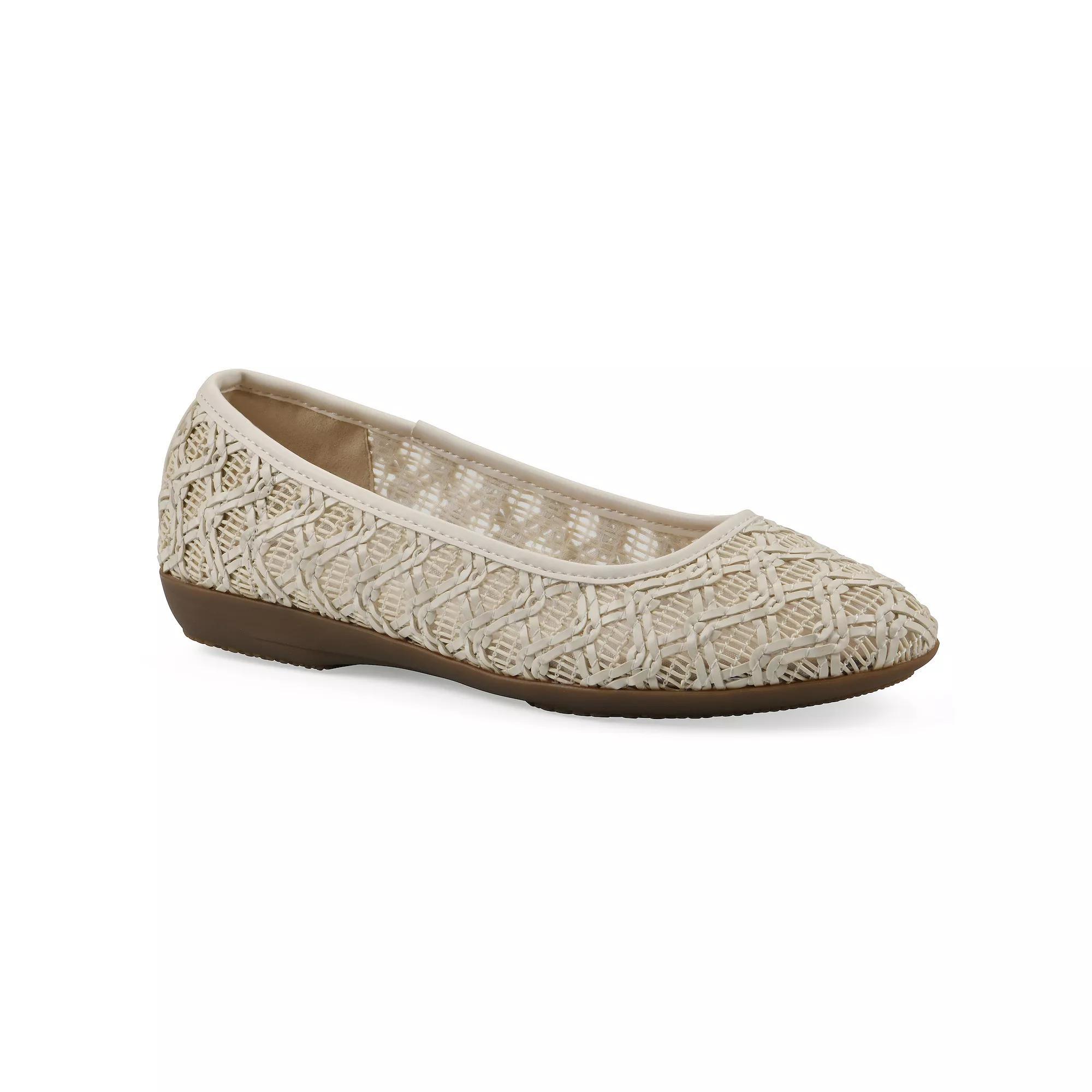Cliffs by White Mountain Cariann Women's Ballet Flats, Size: 11 Wide, White Smo Product Image