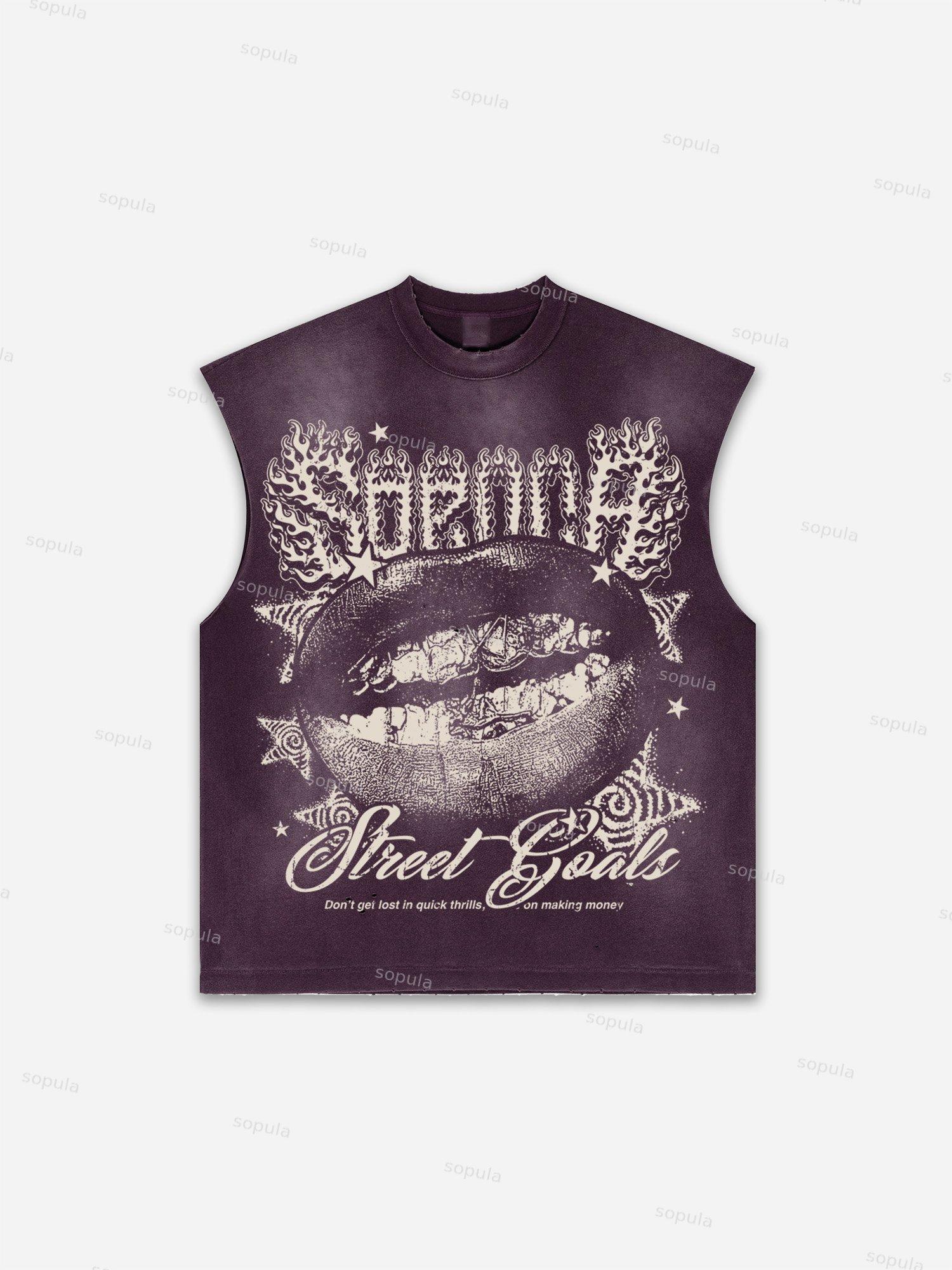 Men's Washed Richer Than My Opps Vintage Abstract Man Graphic Tank Top Product Image