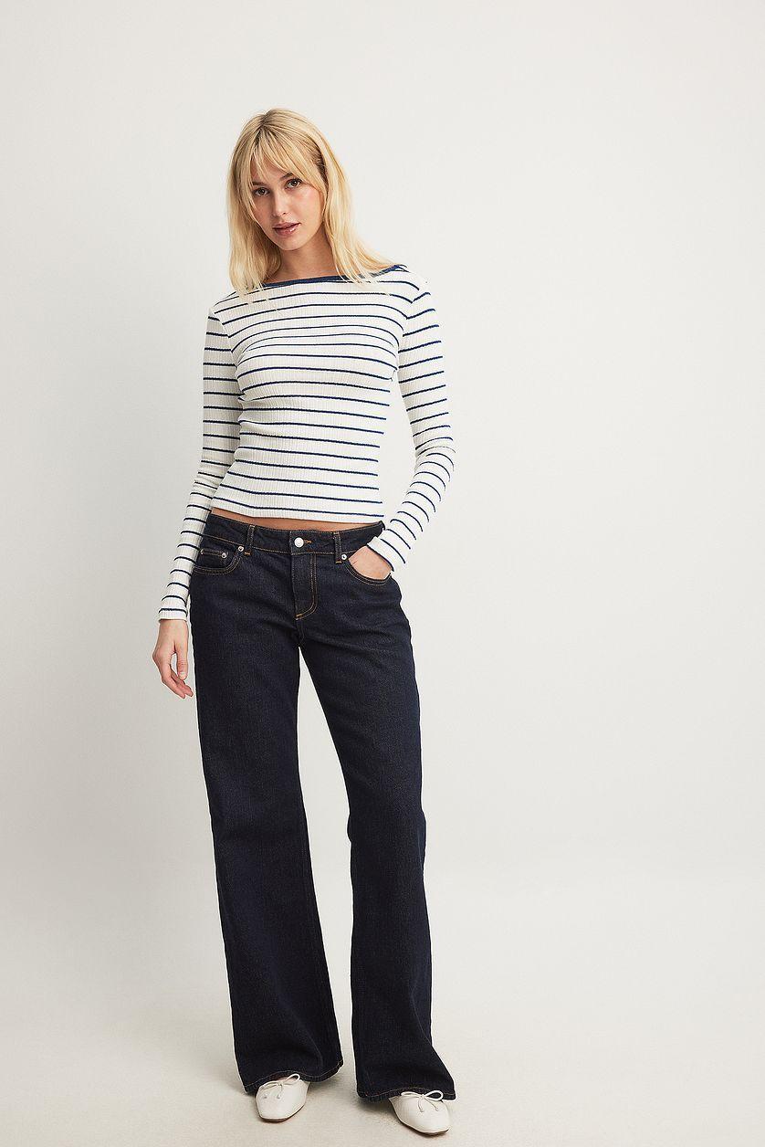 Deep Back Stripe Top Product Image