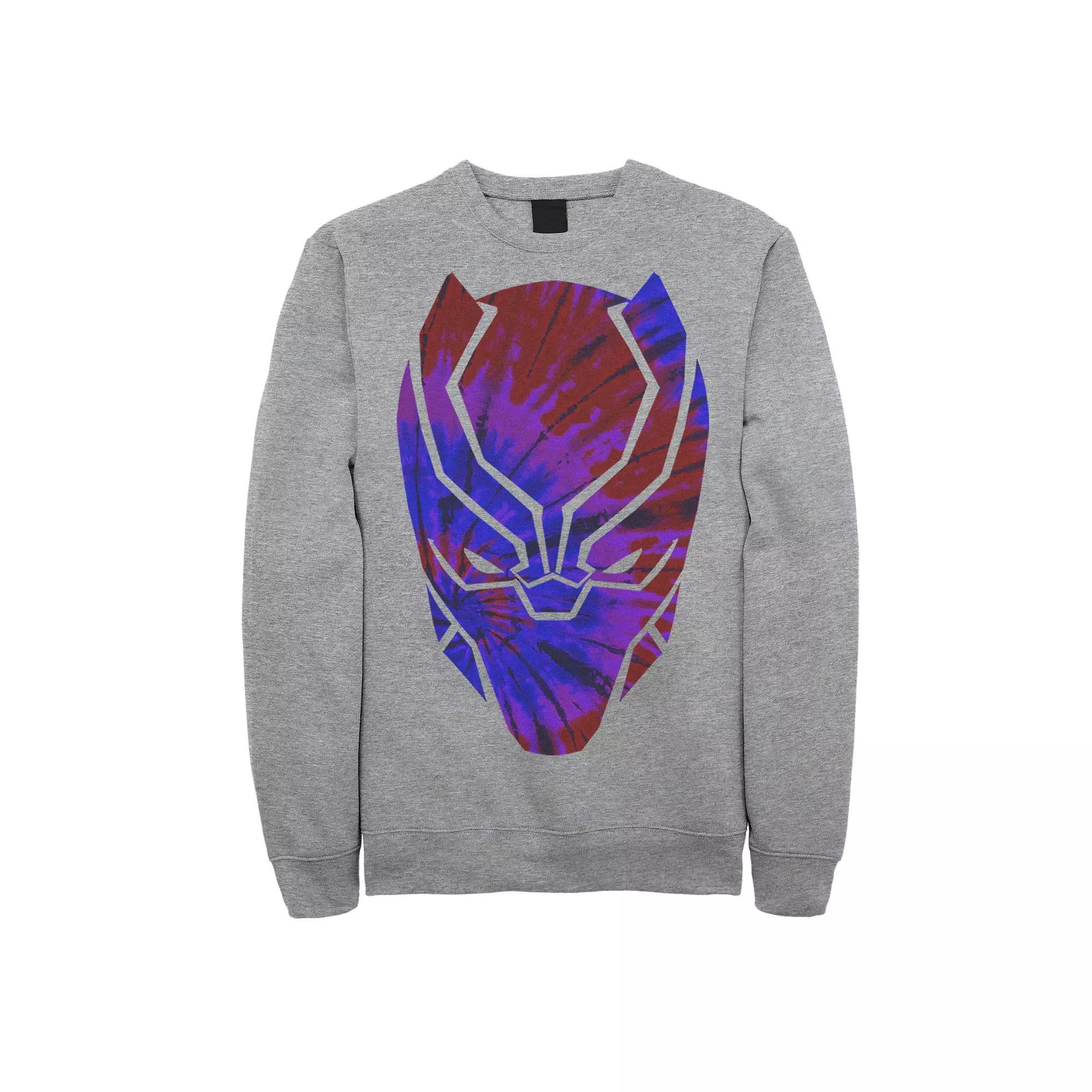 Mens Marvel Black Panther Colorful Fill Fleece Athletic Grey Product Image