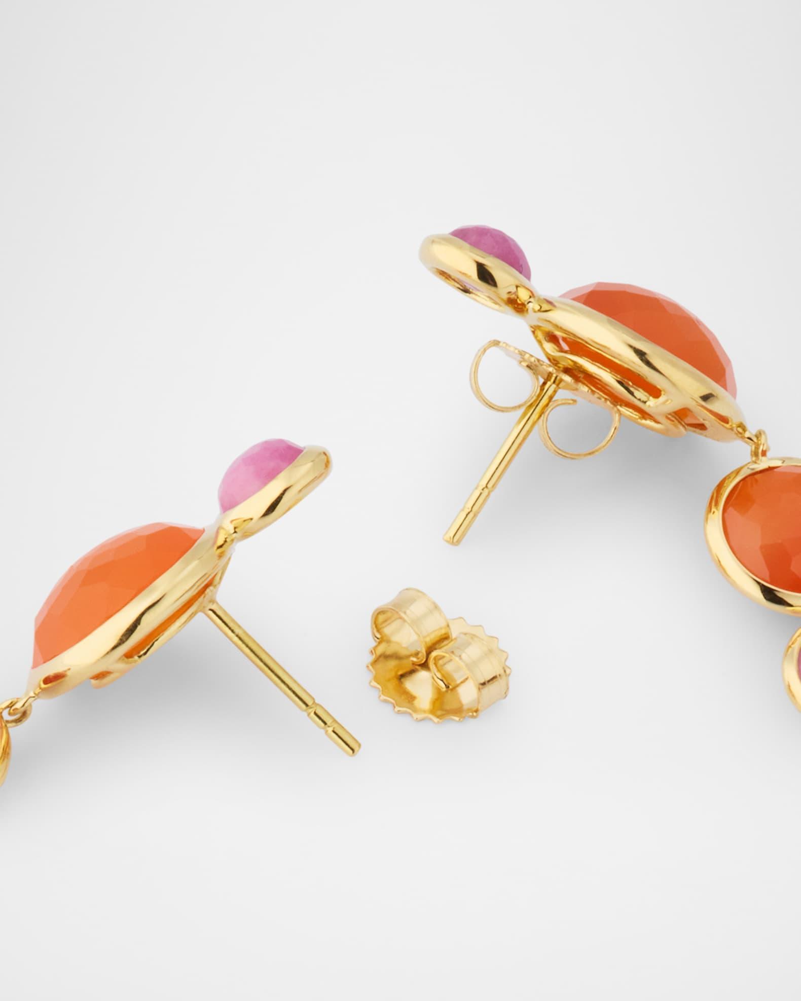 Lollipop 18K Yellow Gold 5-Stone Icicle Drop Earrings Product Image