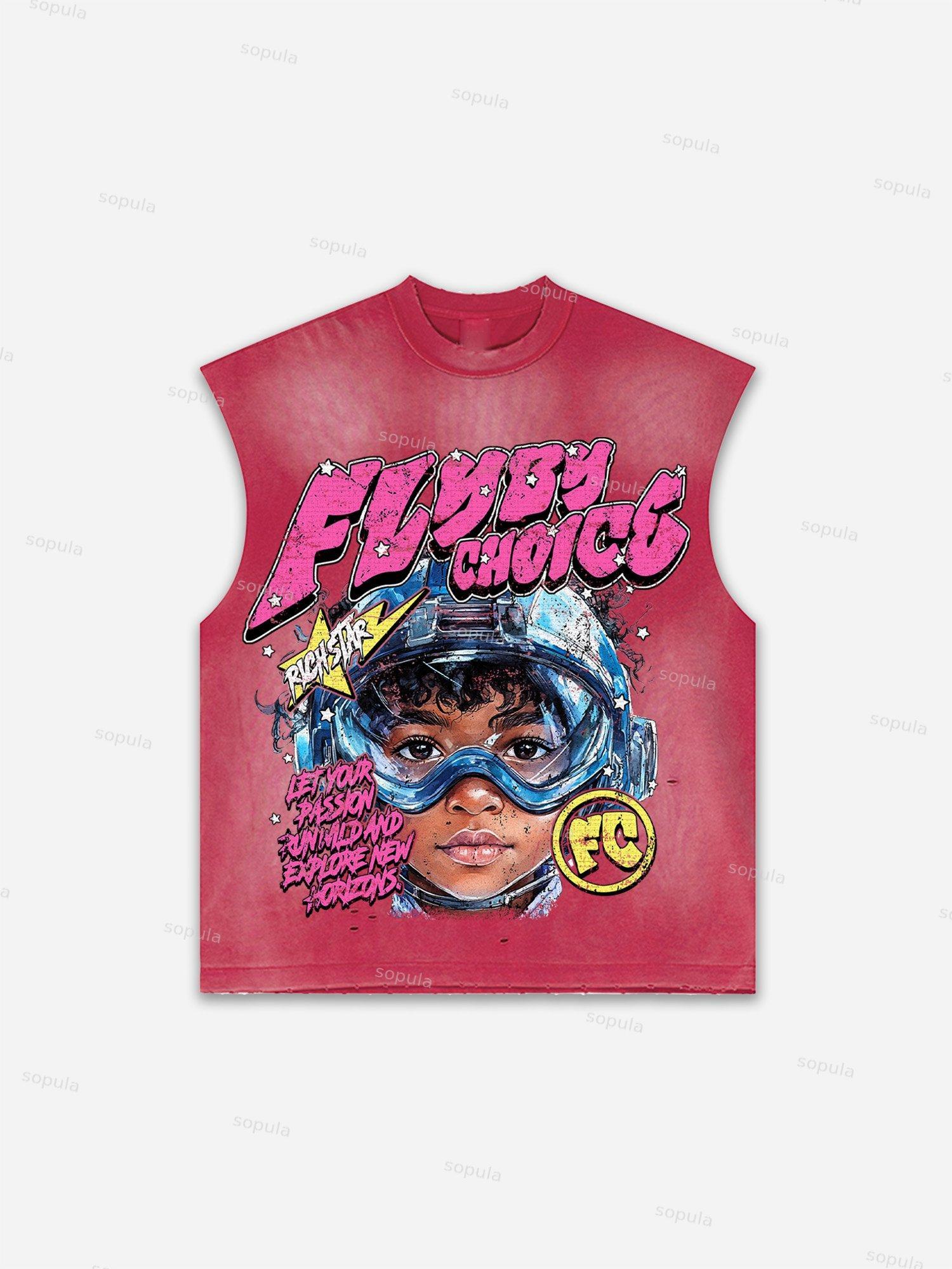 Men's Washed Streets Don't Lie Retro Big Head Graphic Tank Top Product Image