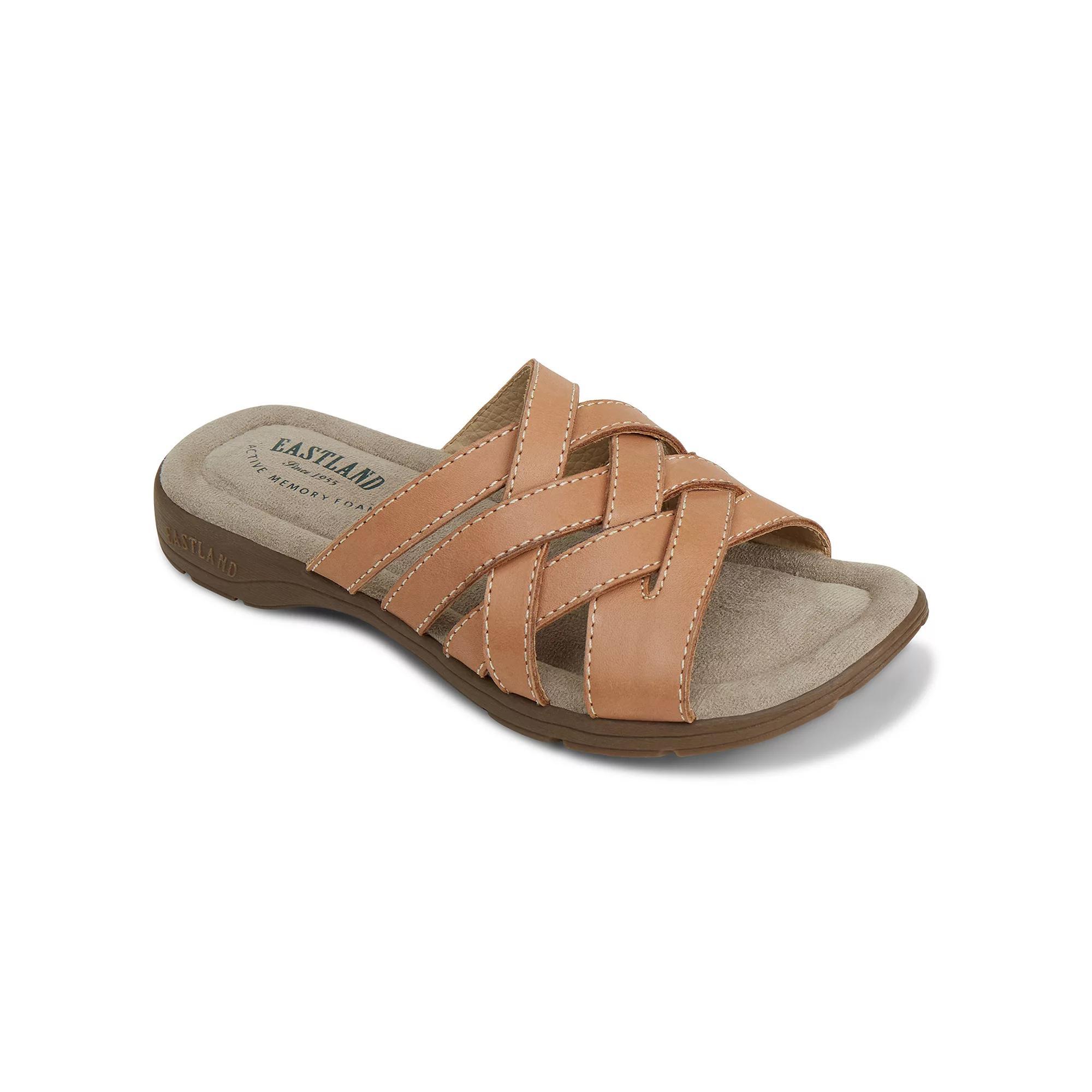 Eastland Hazel Women's Leather Slide Sandals, Size: 9, Light Blue Product Image