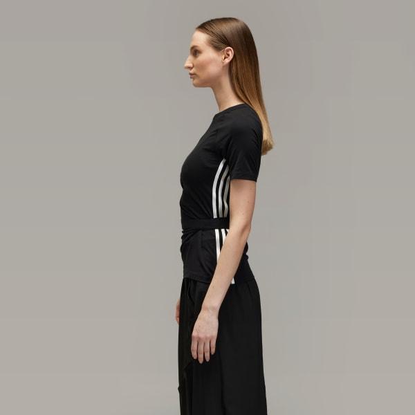 adidas Y-3 Tencel Short Sleeve Tee Core White XS Womens Product Image