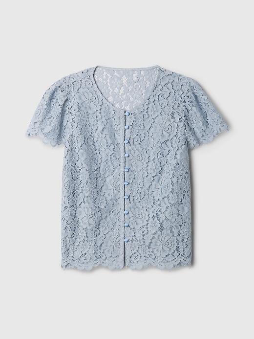 Cap-Sleeve Lace Top Product Image