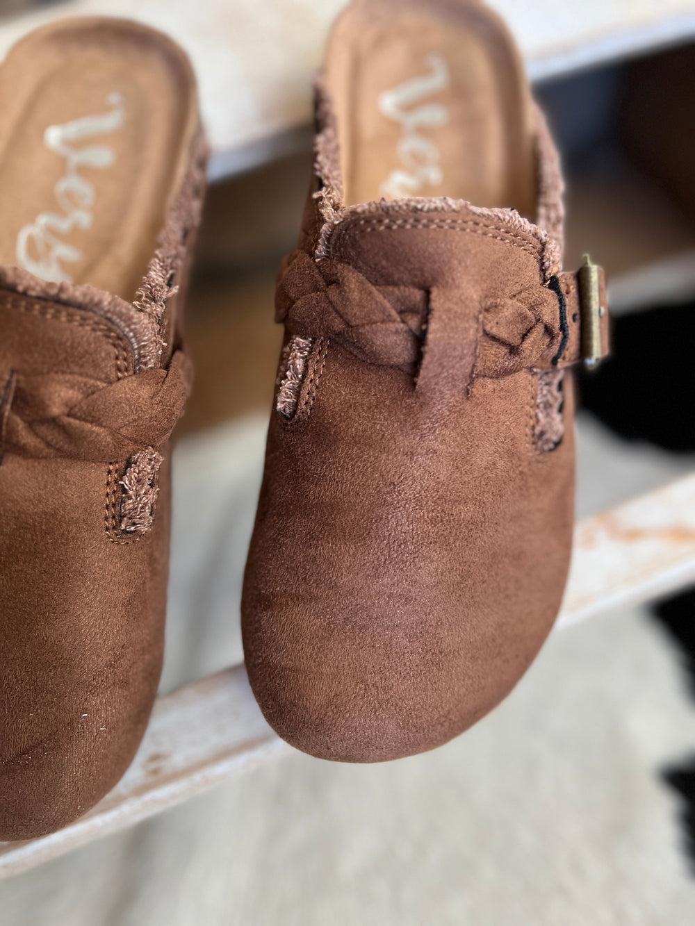 Iris Brown Braided Clogs Product Image