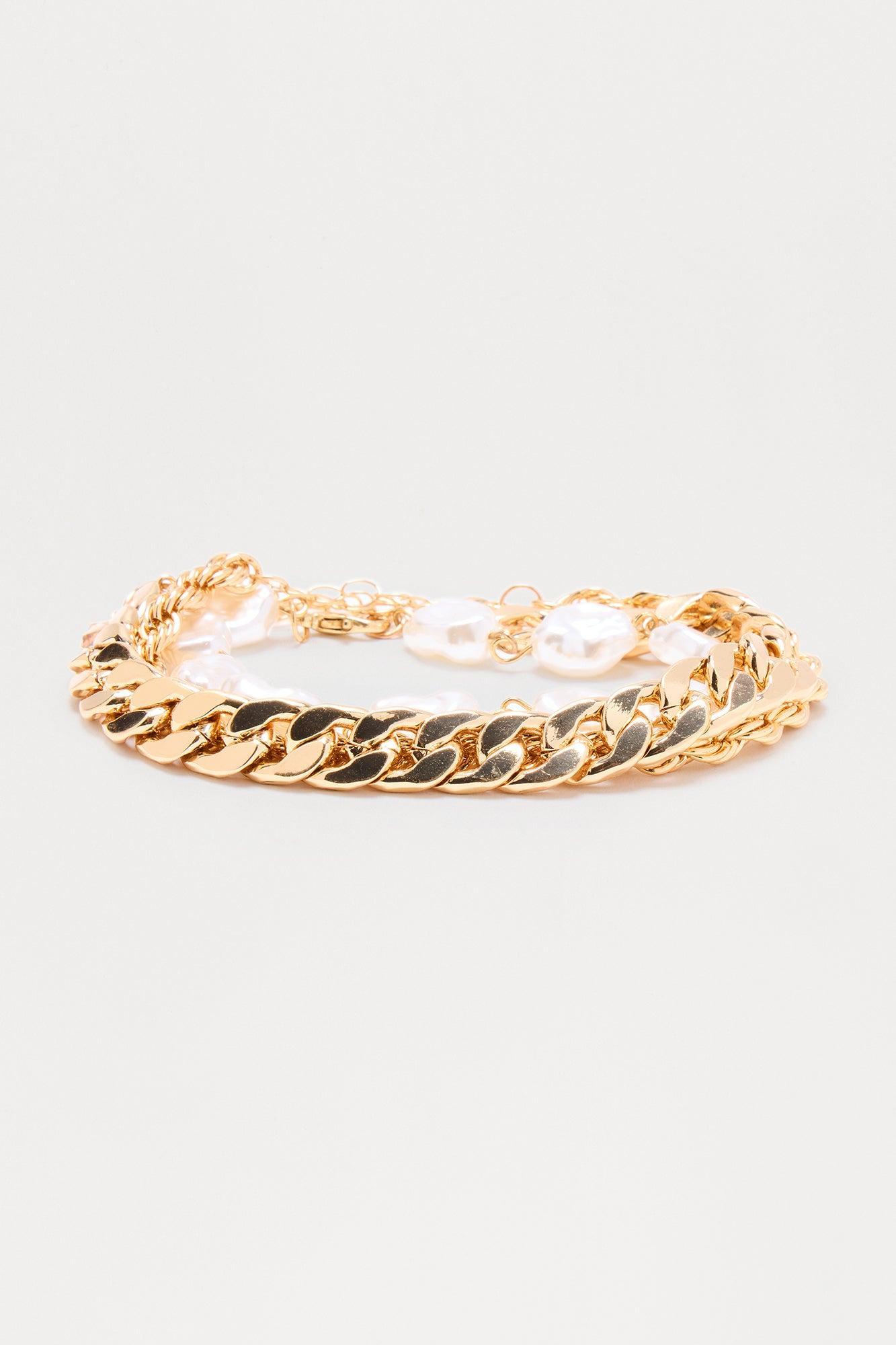 These Days 3 Piece Beaded Bracelet Set - Gold Product Image