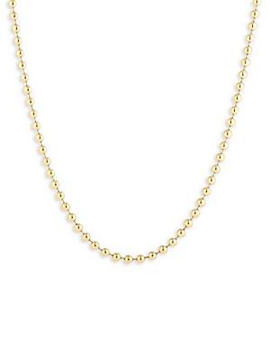 Womens 18K Yellow Gold Heavy Beaded Ball Chain Necklace/18 Product Image
