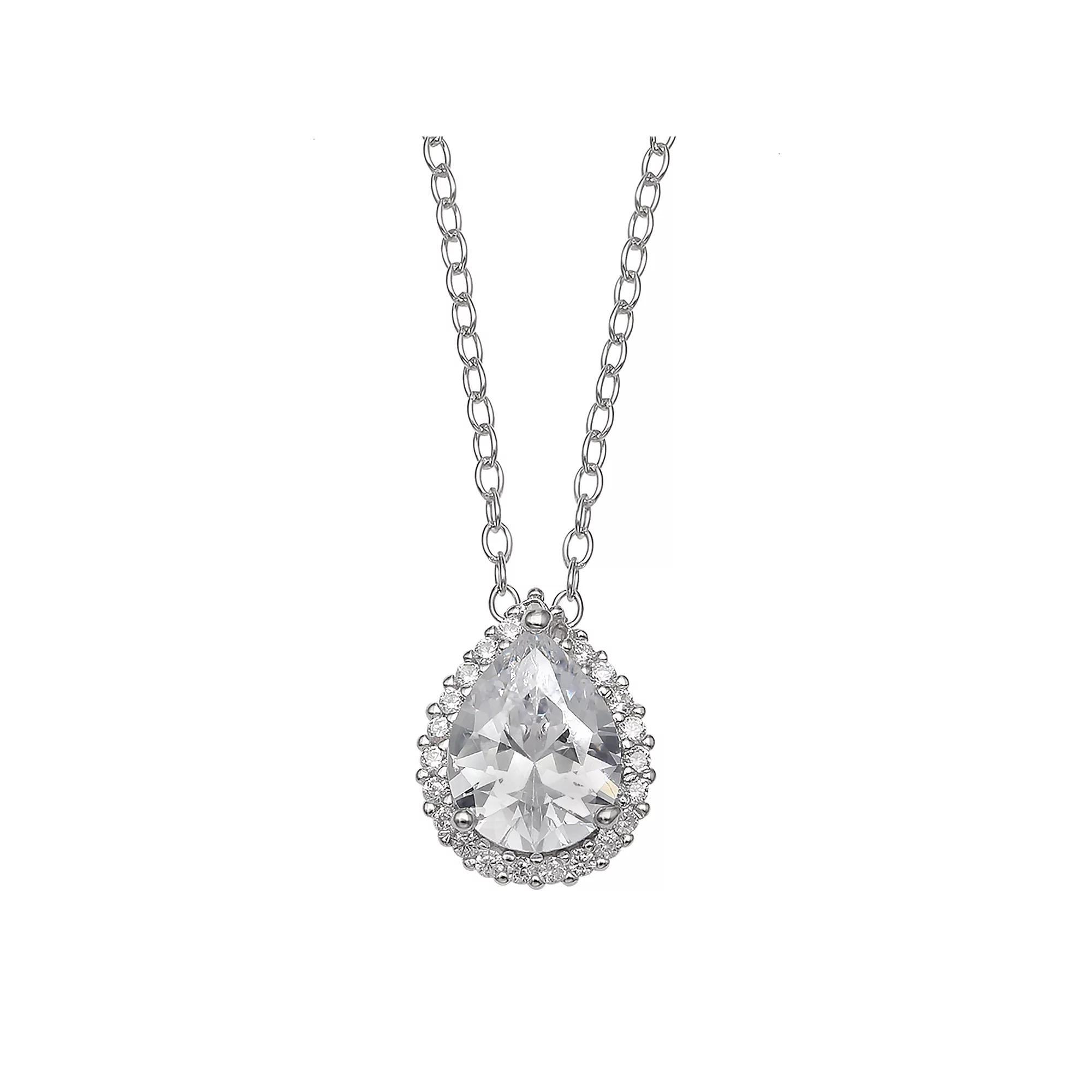 PRIMROSE Sterling Silver Teardrop Pendant Necklace, Women's, Size: 18" Product Image
