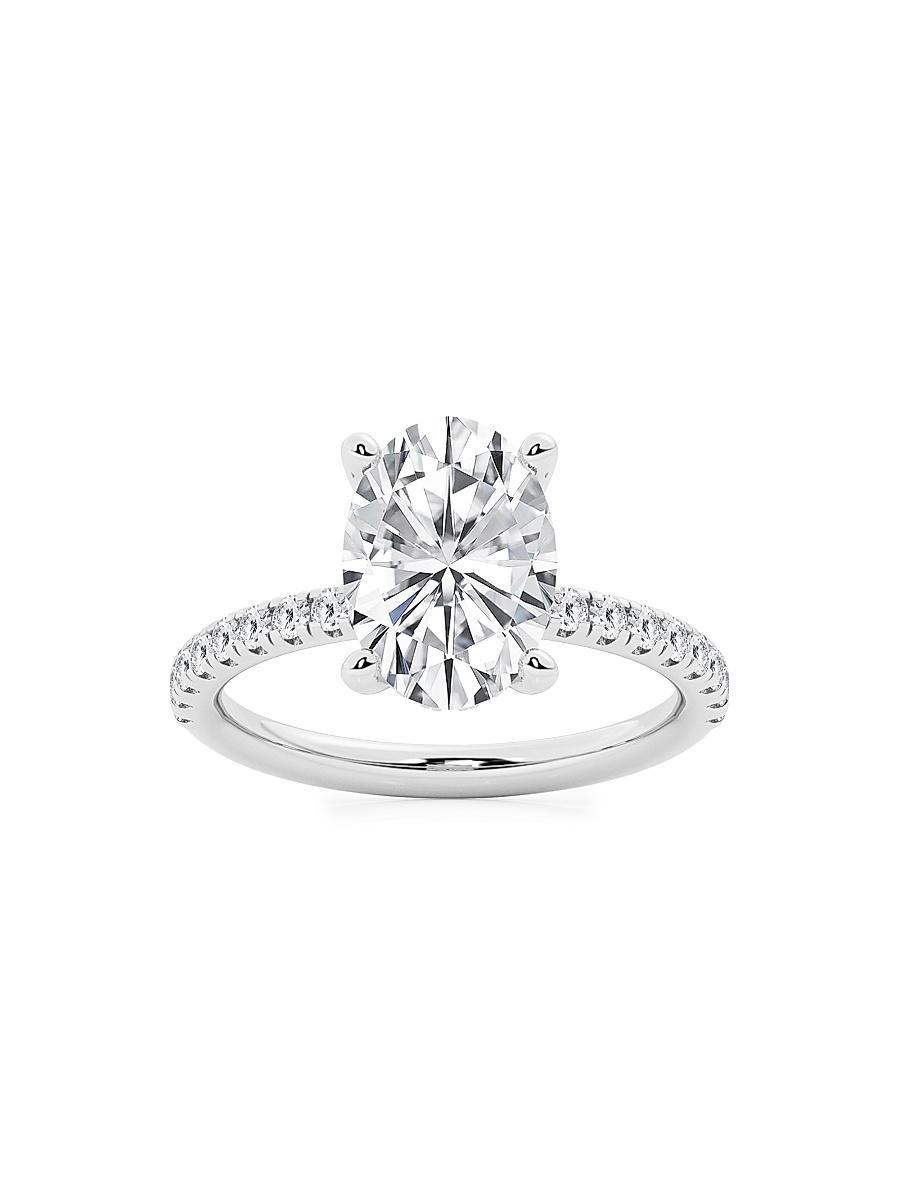 Womens Platinum & Oval Lab-Grown Diamond Hidden Halo Ring/0.80-3.41 TCW Product Image