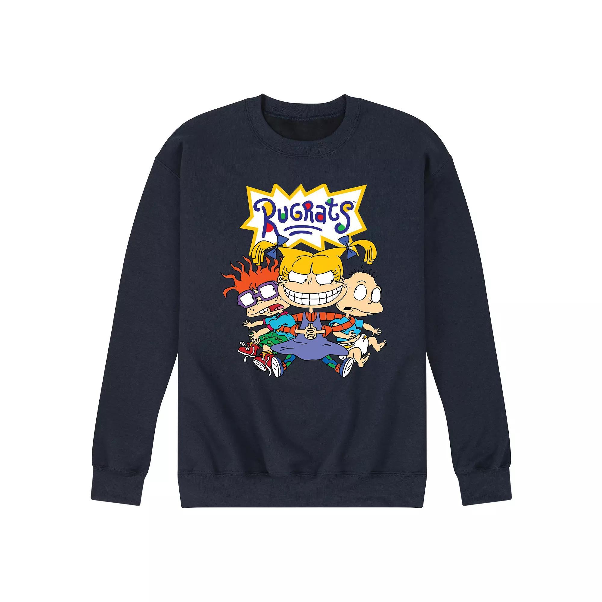 Mens Rugrats Crew Love Fleece Sweatshirt Blue Product Image