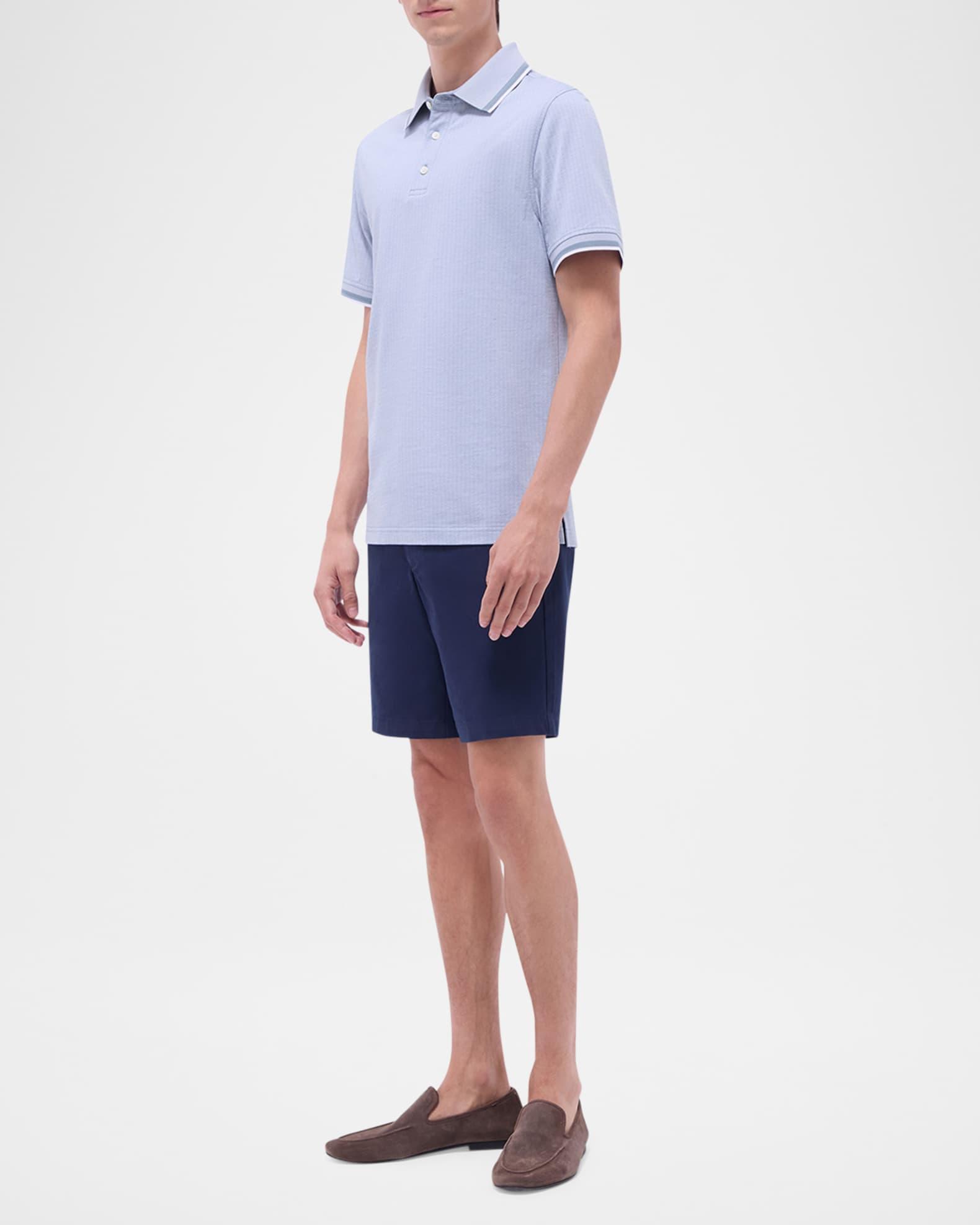 Men's Cotton Micro-Print Polo Shirt Product Image