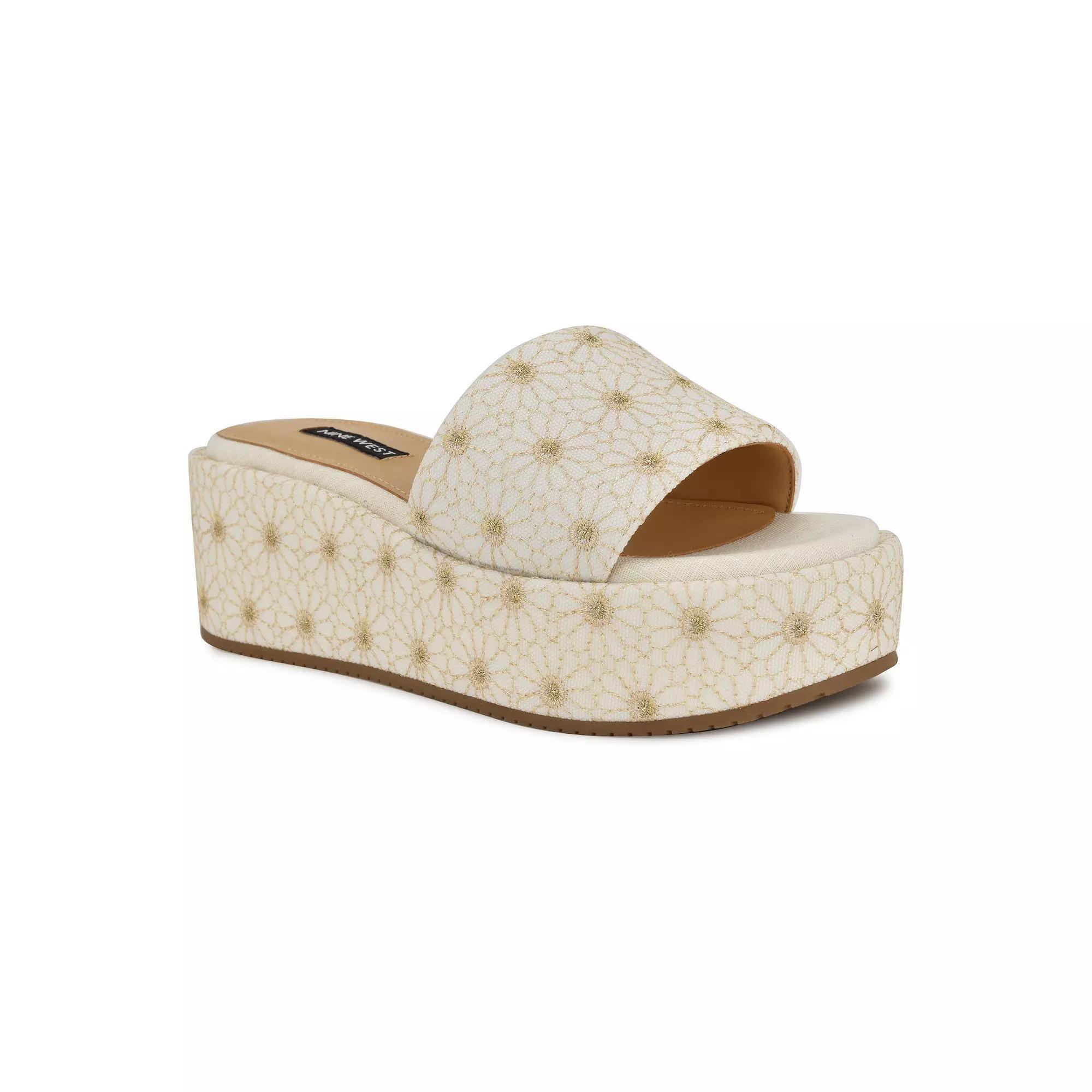 Nine West Copen Women's Platform Sandals, Size: 7.5, White Team Product Image