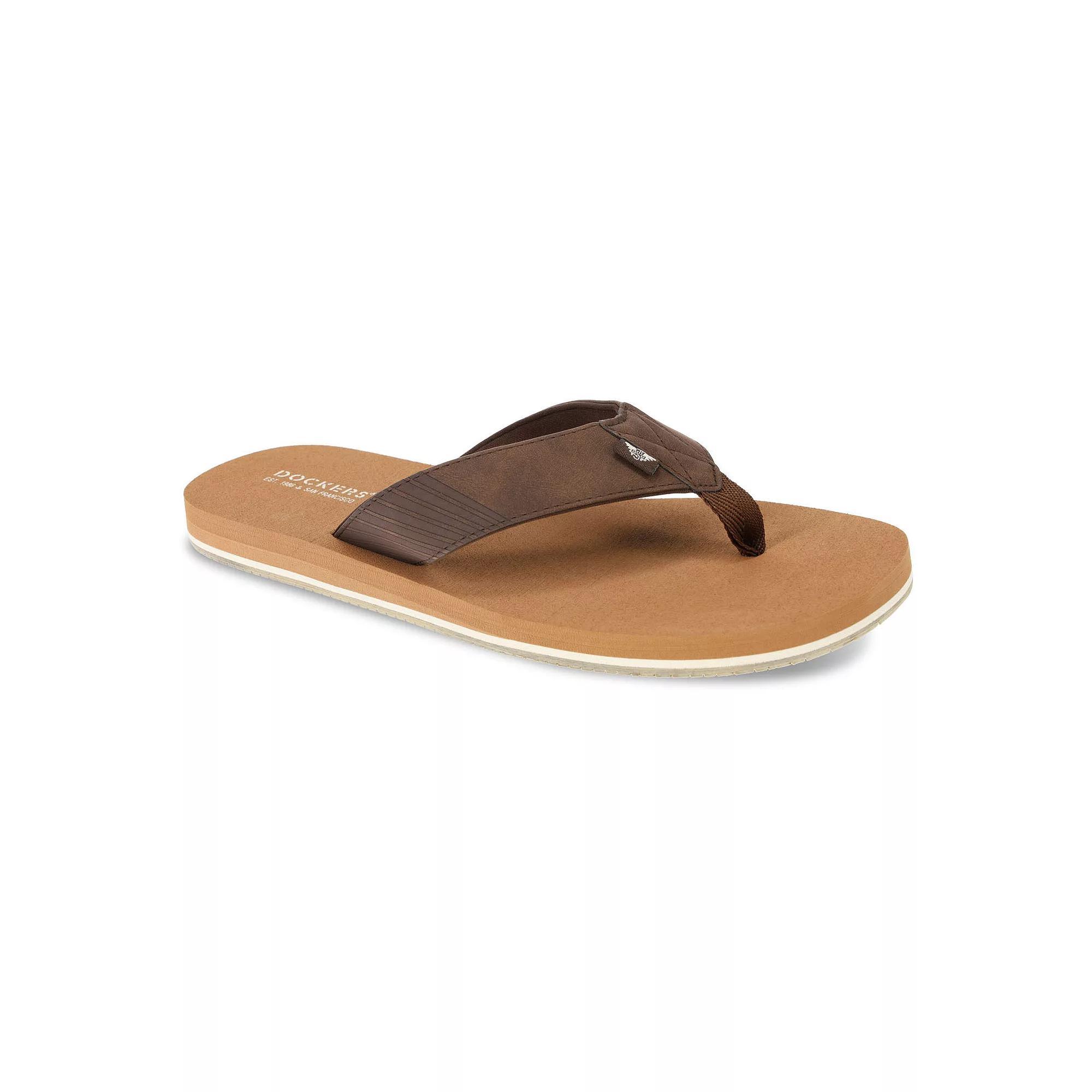 Dockers® Men's Etch Designed Flip Flop Sandals, Size: 8, Brown Product Image
