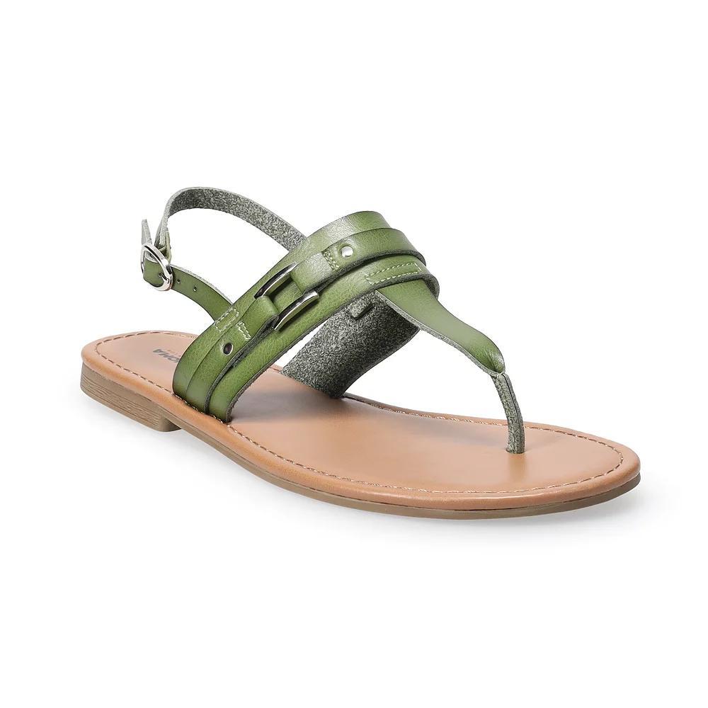Sonoma Goods For Life® Karri Women's Shield Thong Sandals, Size: 11, Green Product Image
