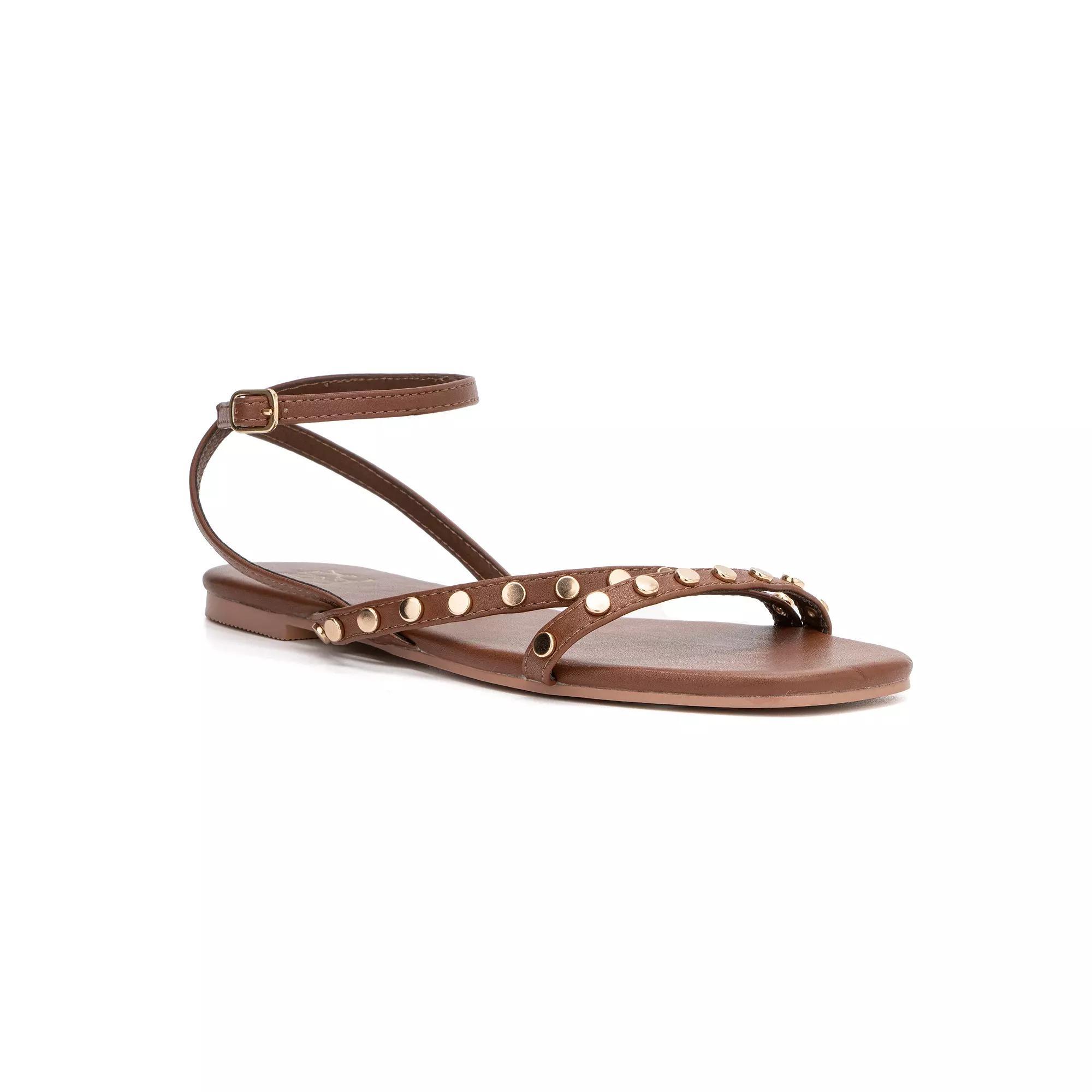 New York & Company Farra Women's Studded Sandals, Size: 10, Red Product Image
