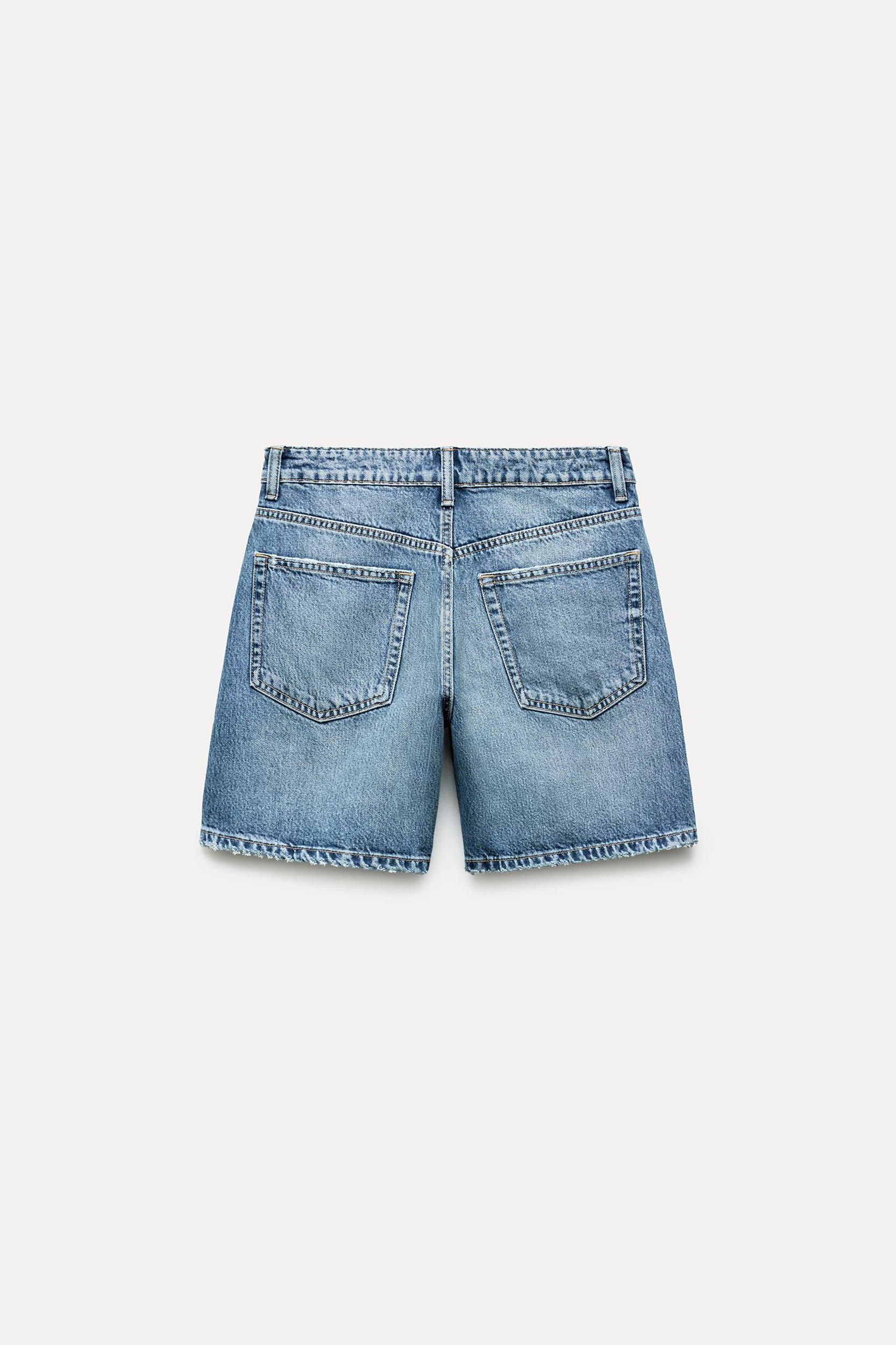 TRF MID-RISE DENIM SHORTS Product Image