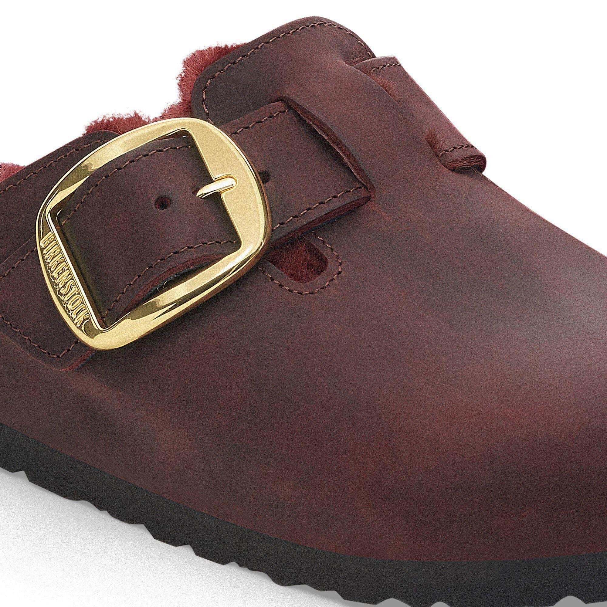 Boston Big Buckle Shearling Oiled Leather Zinfandel Product Image