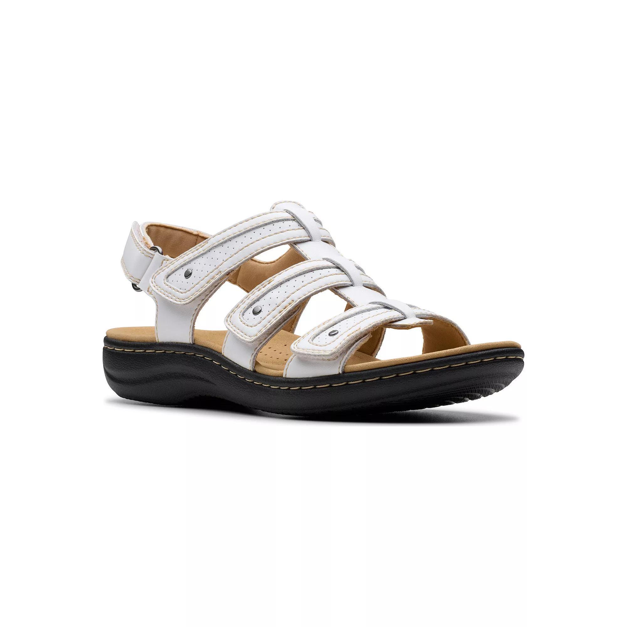 Clarks® Laurieann Ivy Women's Leather Sandals, Size: 12, White Product Image