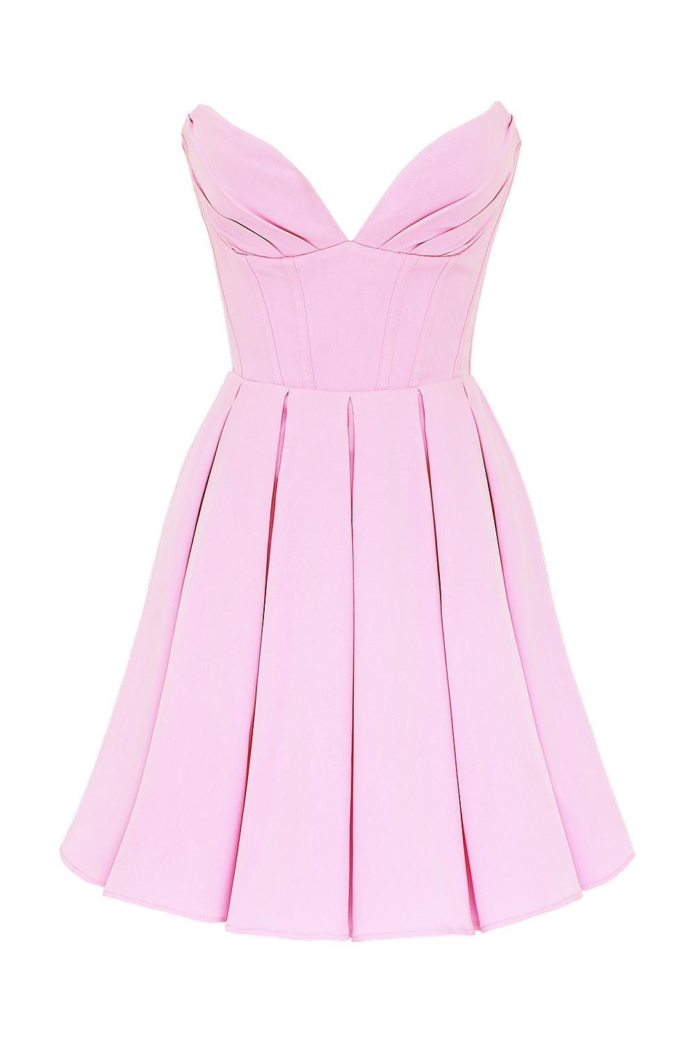 Mar Cotton Candy Twill Strapless Mini Dress Product Image