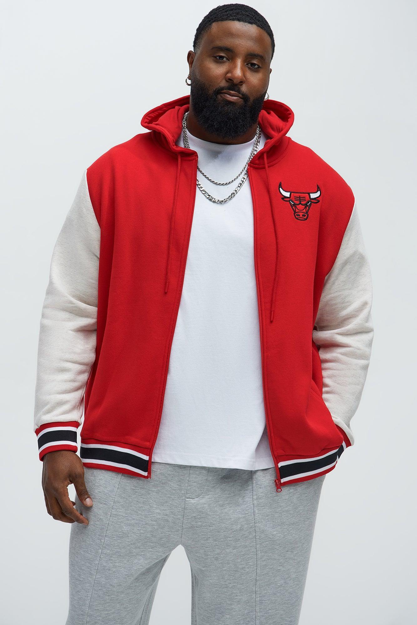 Bulls Above The Rim Zip Up Hoodie - Red Product Image