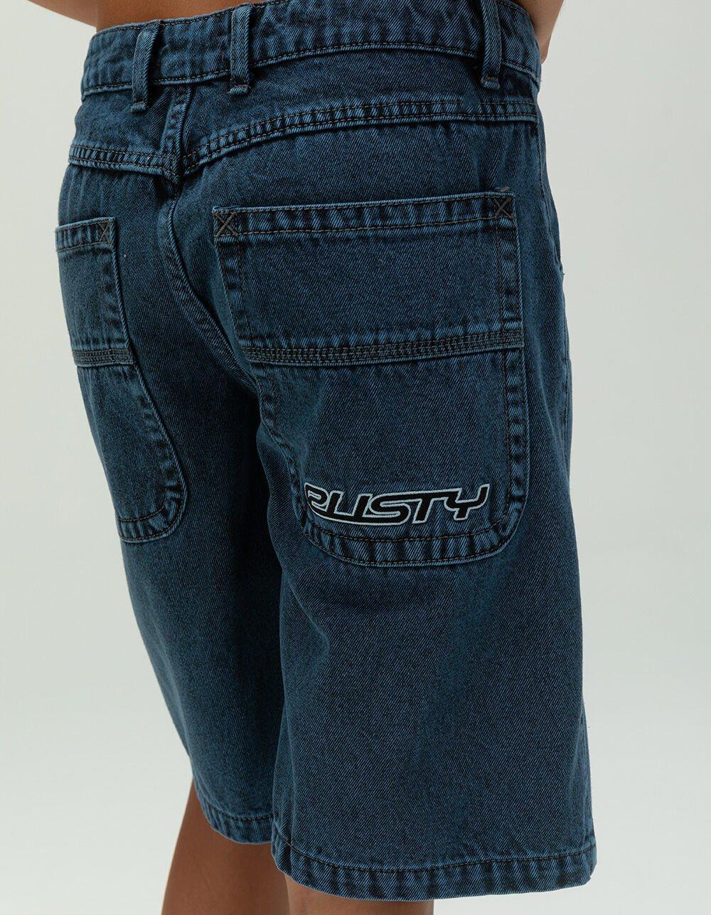 RUSTY Flip Mommy Tapless Low Rise Womens Denim Jorts - DENIM Product Image