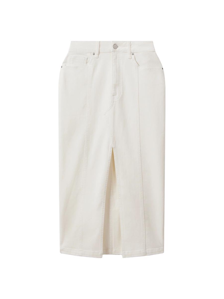 Womens Danica Denim Midi-Skirt Product Image