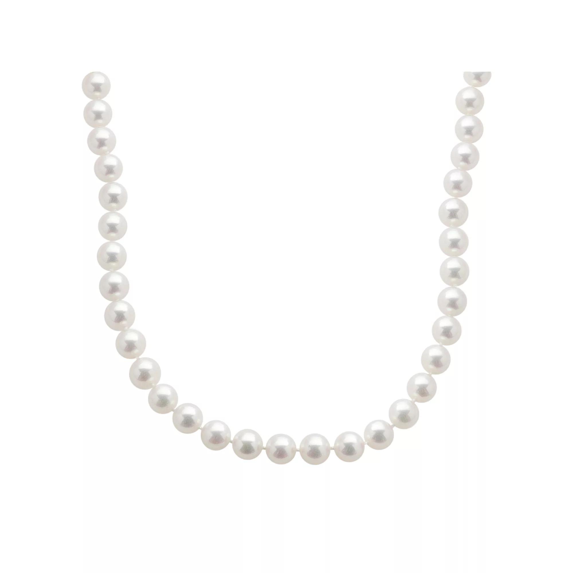 18k White Gold AAA Akoya Cultured Pearl Necklace, Women's, Size: 16" Product Image