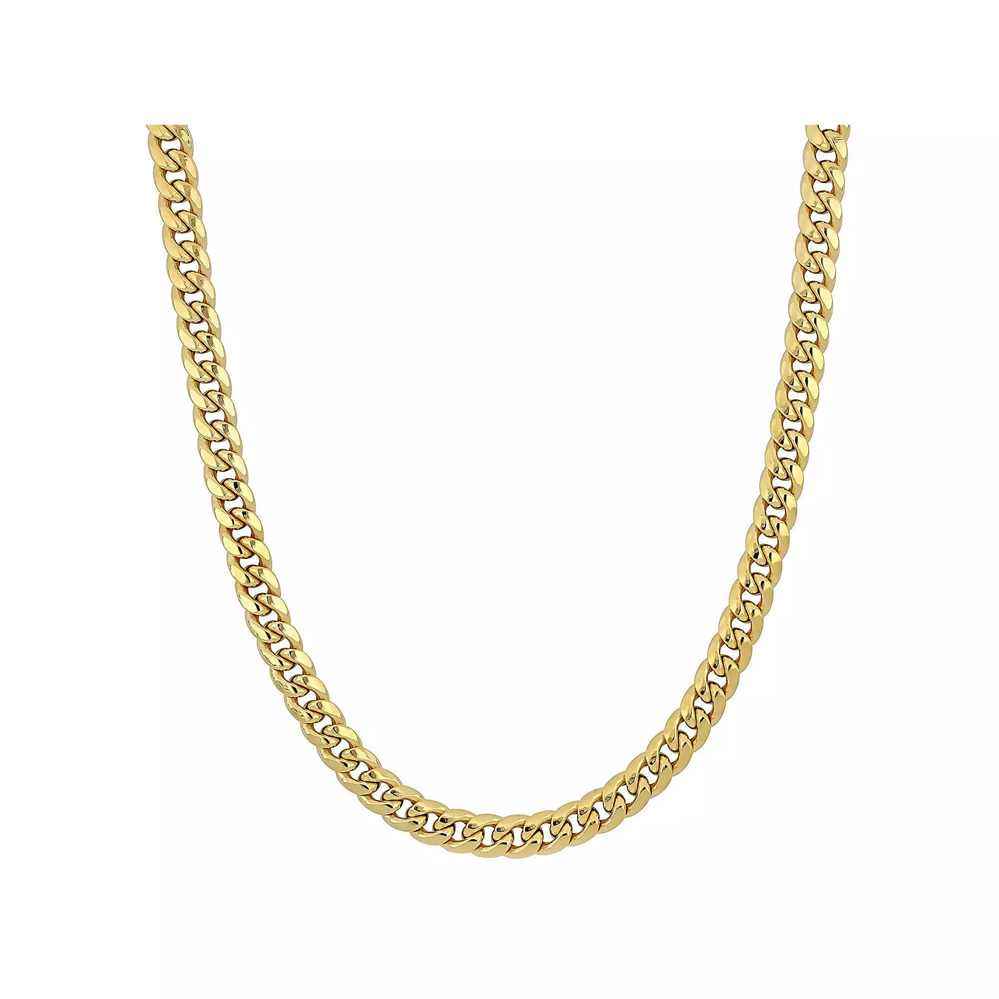 Stella Grace 10k Gold Men's Miami Cuban Link Chain Necklace, Size: 20" Product Image