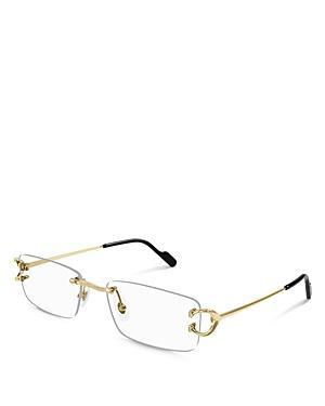 Mens Signature C Rimless 24K Gold-Plated 56MM Rectangular Eyeglasses Product Image