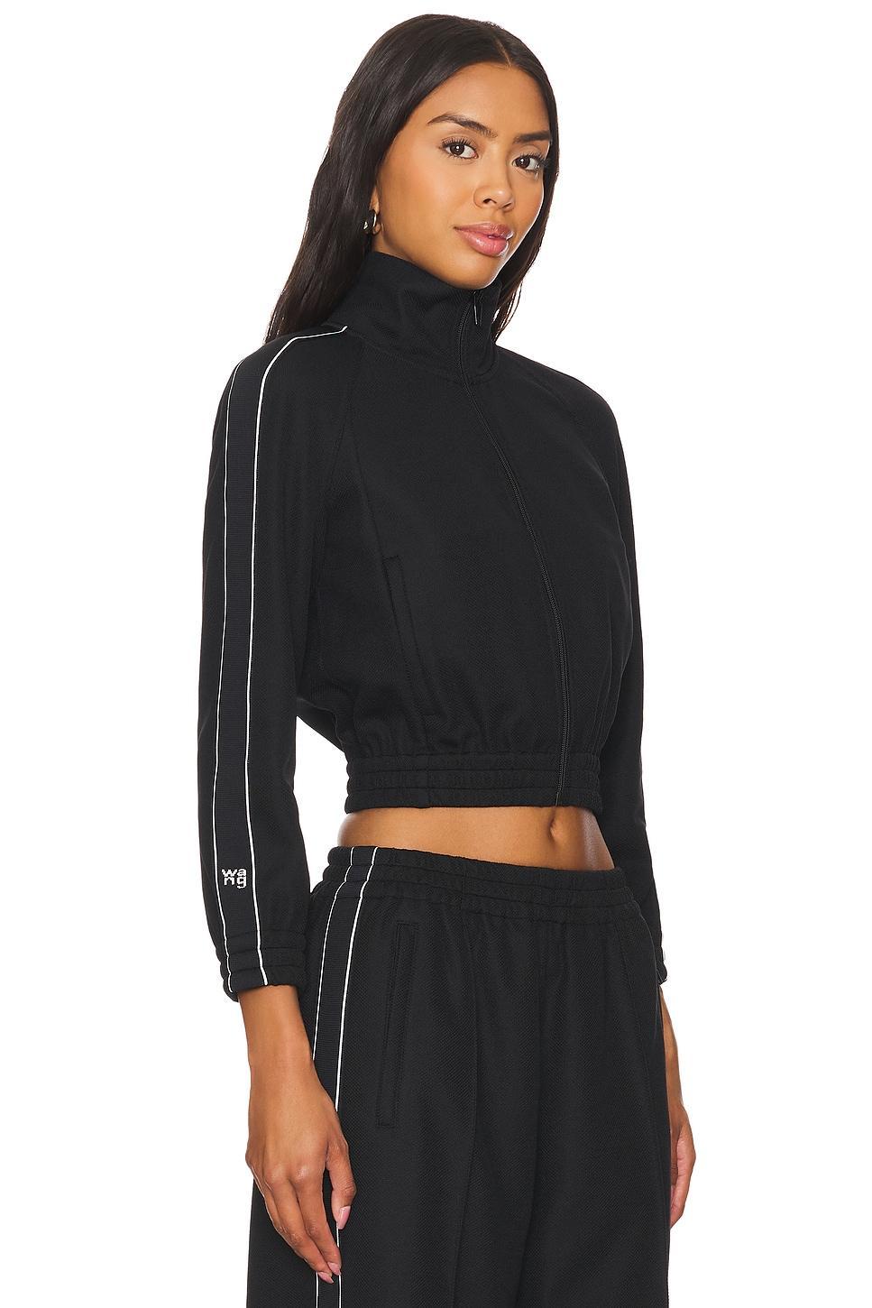 Cropped Track Jacket With Logo Webbing Tape Alexander Wang Product Image