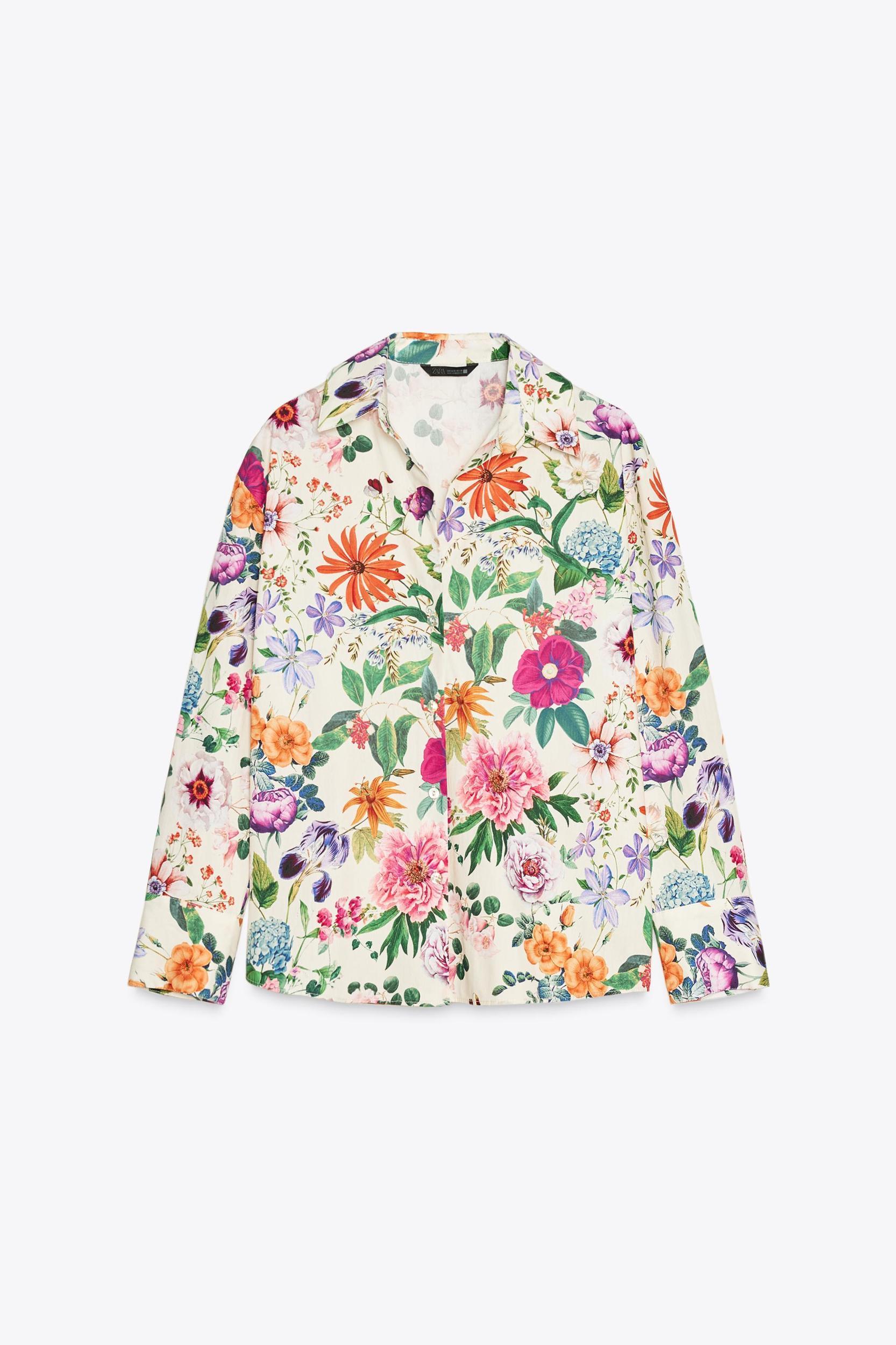 FLORAL PRINT POPLIN SHIRT Product Image
