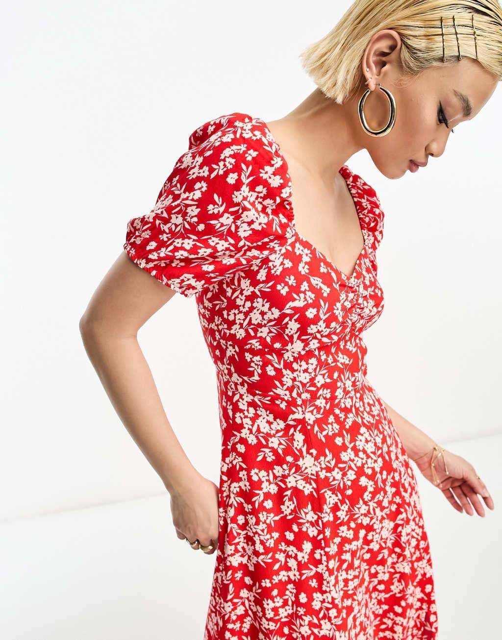 & Other Stories puff sleeve midi dress Product Image