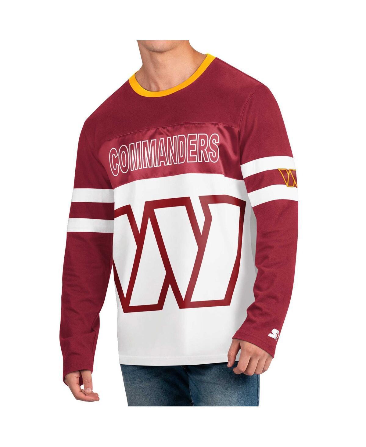 Men's Starter Burgundy/White Washington Commanders Halftime Long Sleeve T-Shirt, Size: Medium, Wft Med Re Product Image