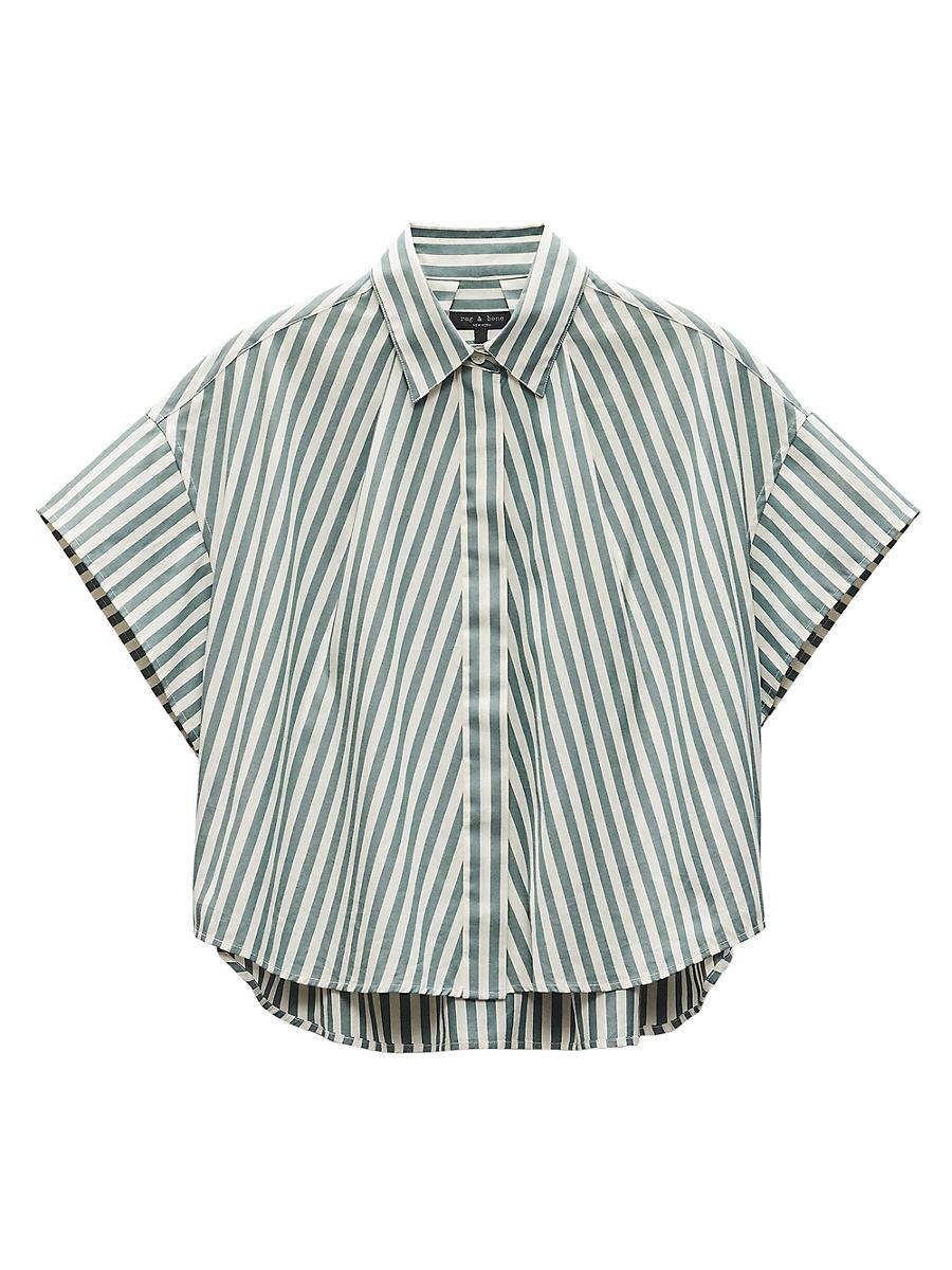 Womens Martha Striped Cotton Poplin Shirt Product Image