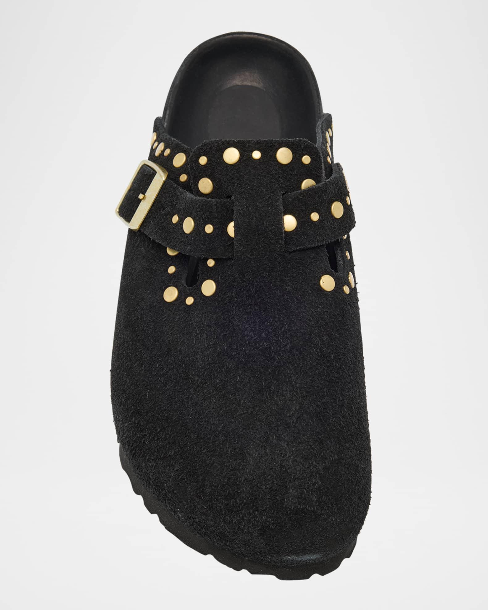 Boston Suede Stud Buckle Slide Clogs Product Image