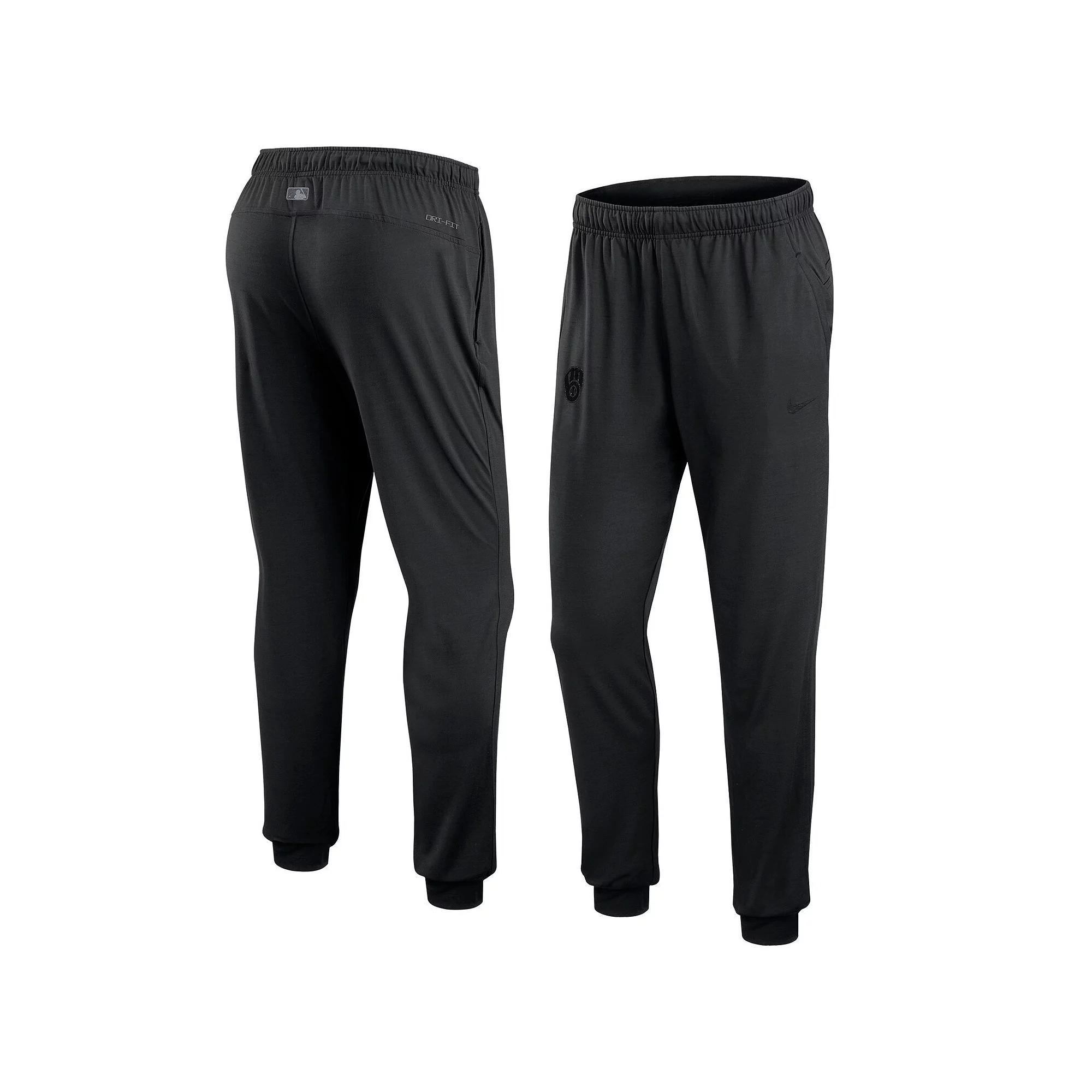 Men's Nike  Black Milwaukee Brewers Big & Tall Performance Travel Pants, Size: 2XLT Product Image