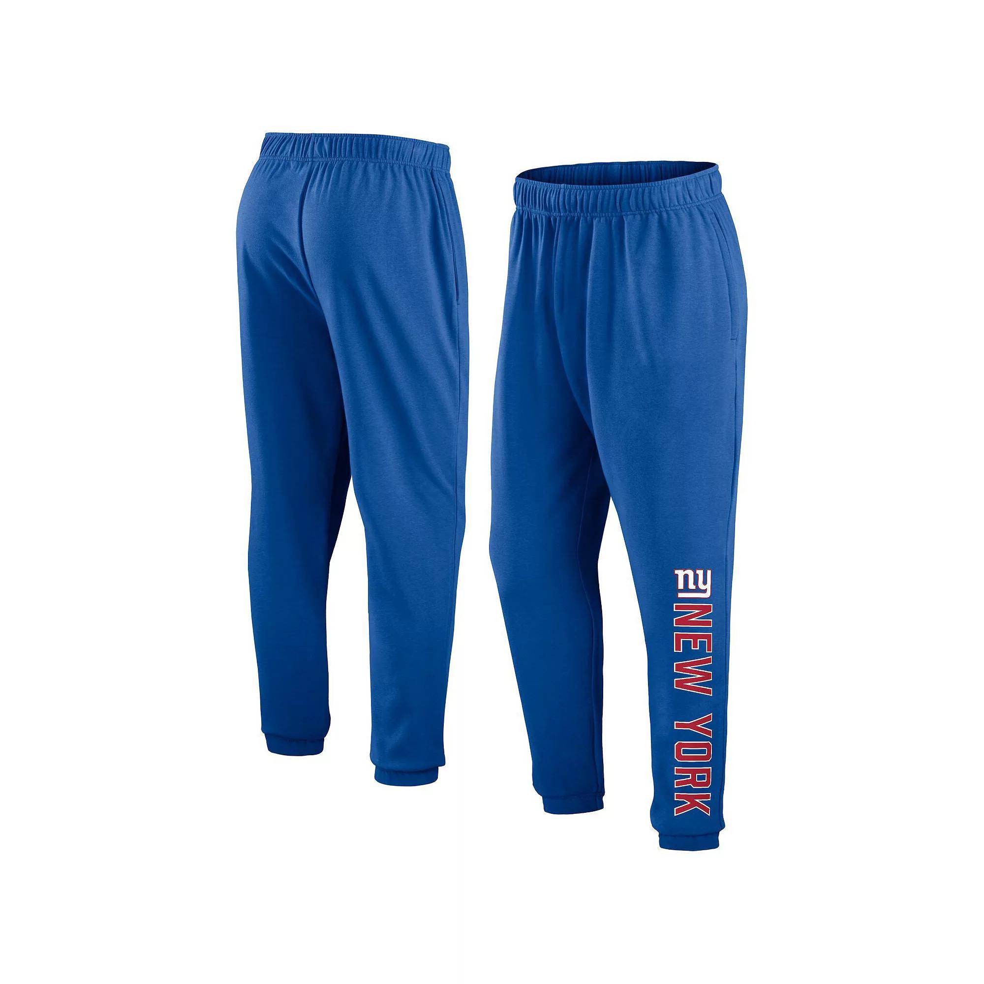 Men's Fanatics Branded Royal New York Giants Big & Tall Wordmark Lounge Pants, Size: 4XLT, Blue Product Image