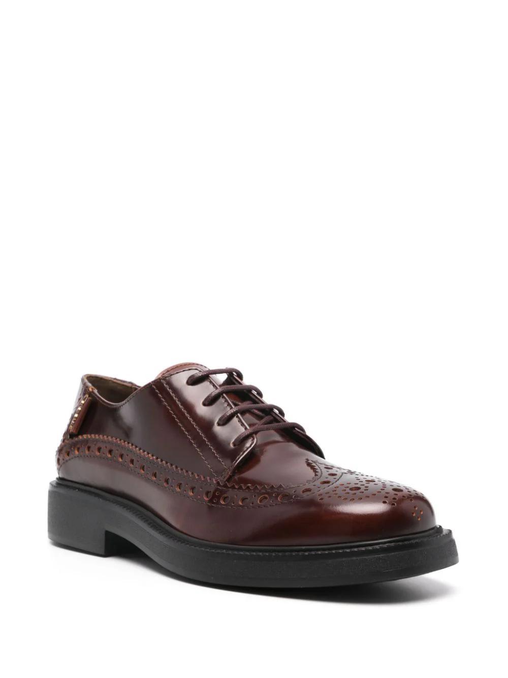 TOD'S Leather Oxfords In Brown Product Image