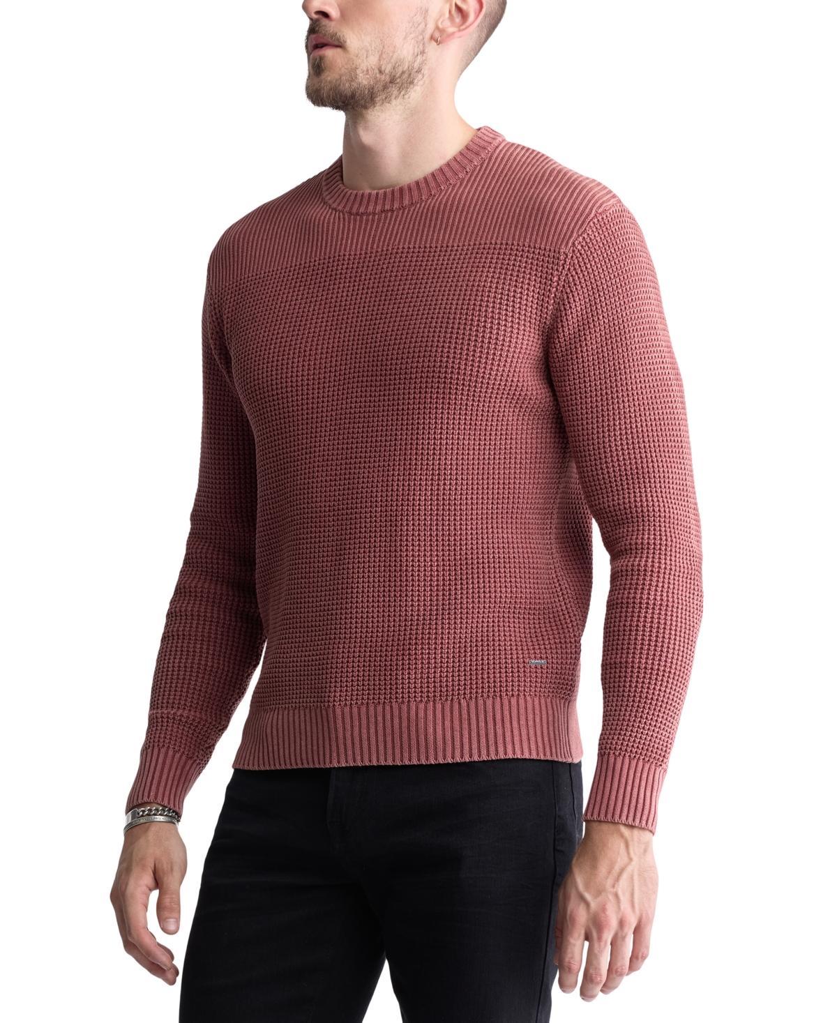 Buffalo David Bitton Mens Washy Cotton Textured Knit Crewneck Sweater Product Image