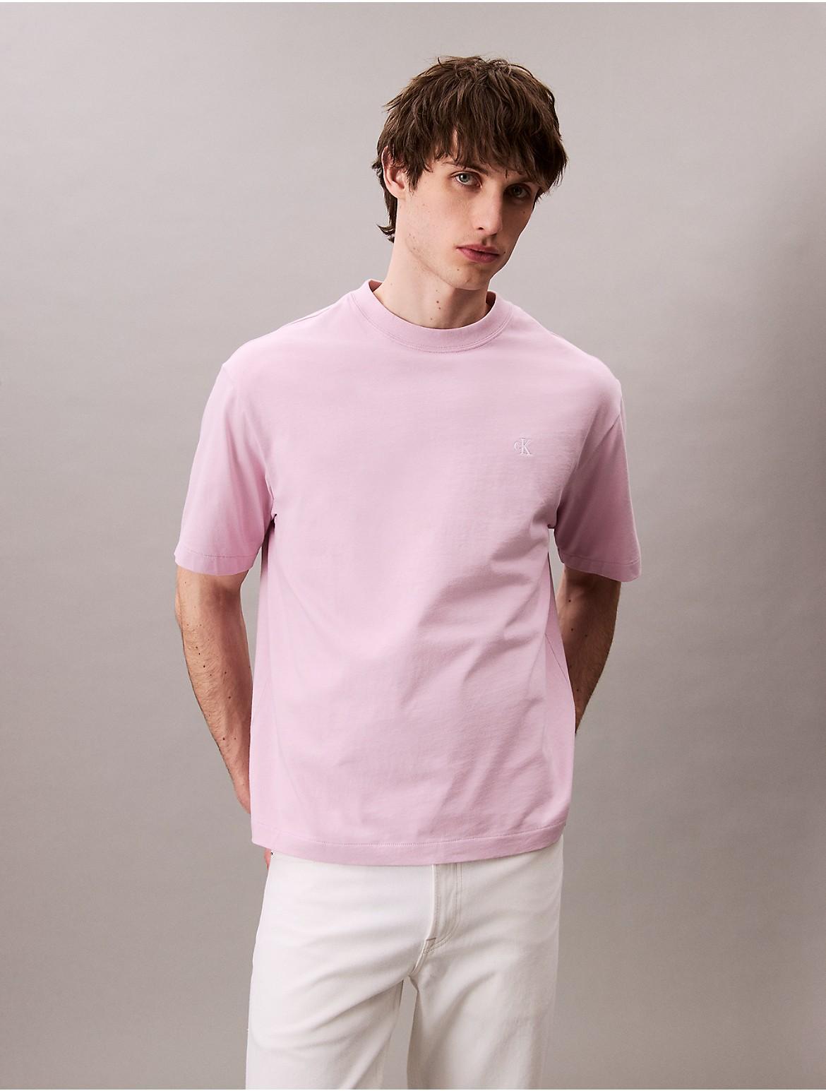 Calvin Klein Mens Archive Logo Relaxed Crewneck T-Shirt - Yellow Product Image