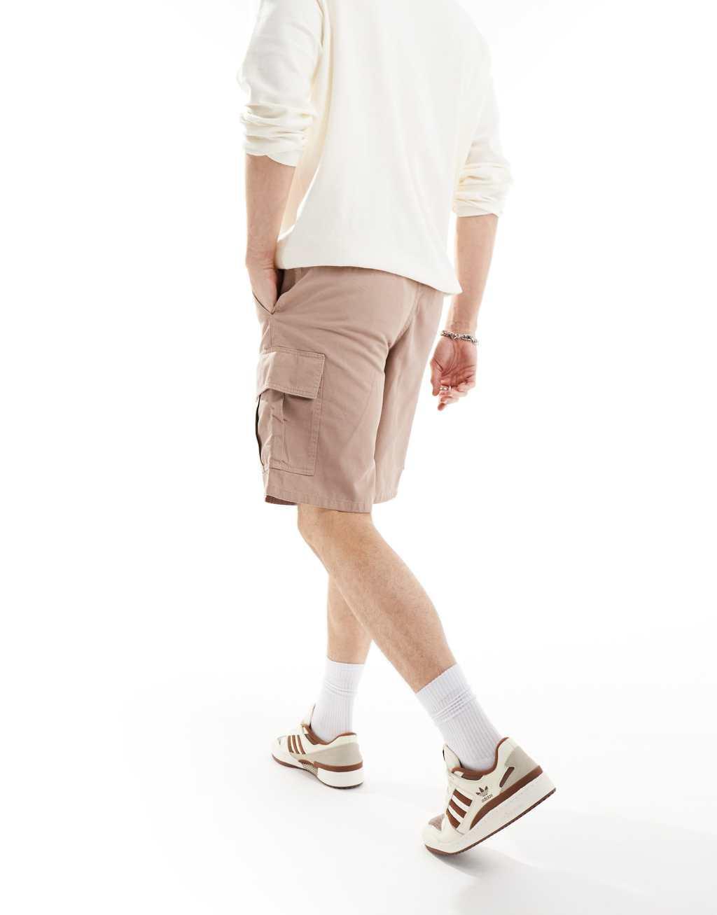 ASOS DESIGN cargo shorts in tan  Product Image