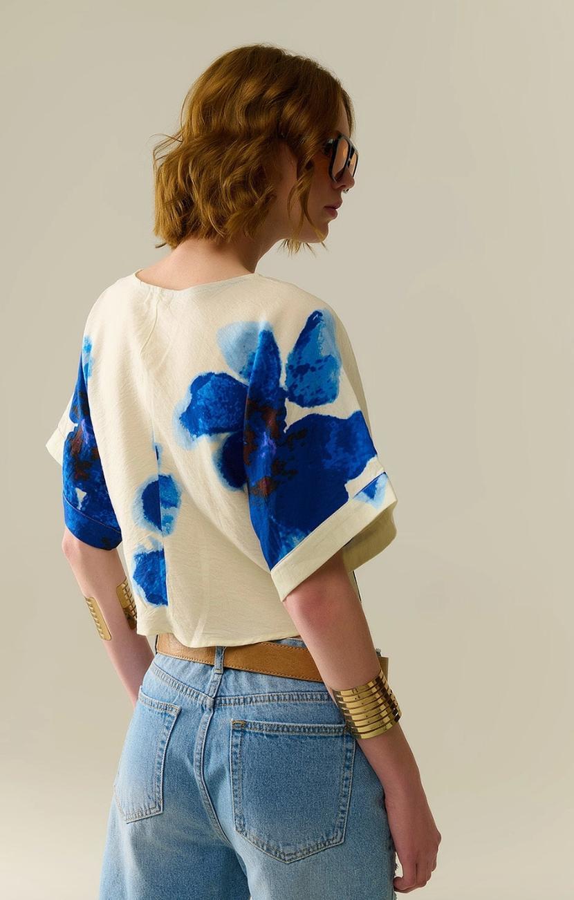 Tropical Print Blouse Product Image