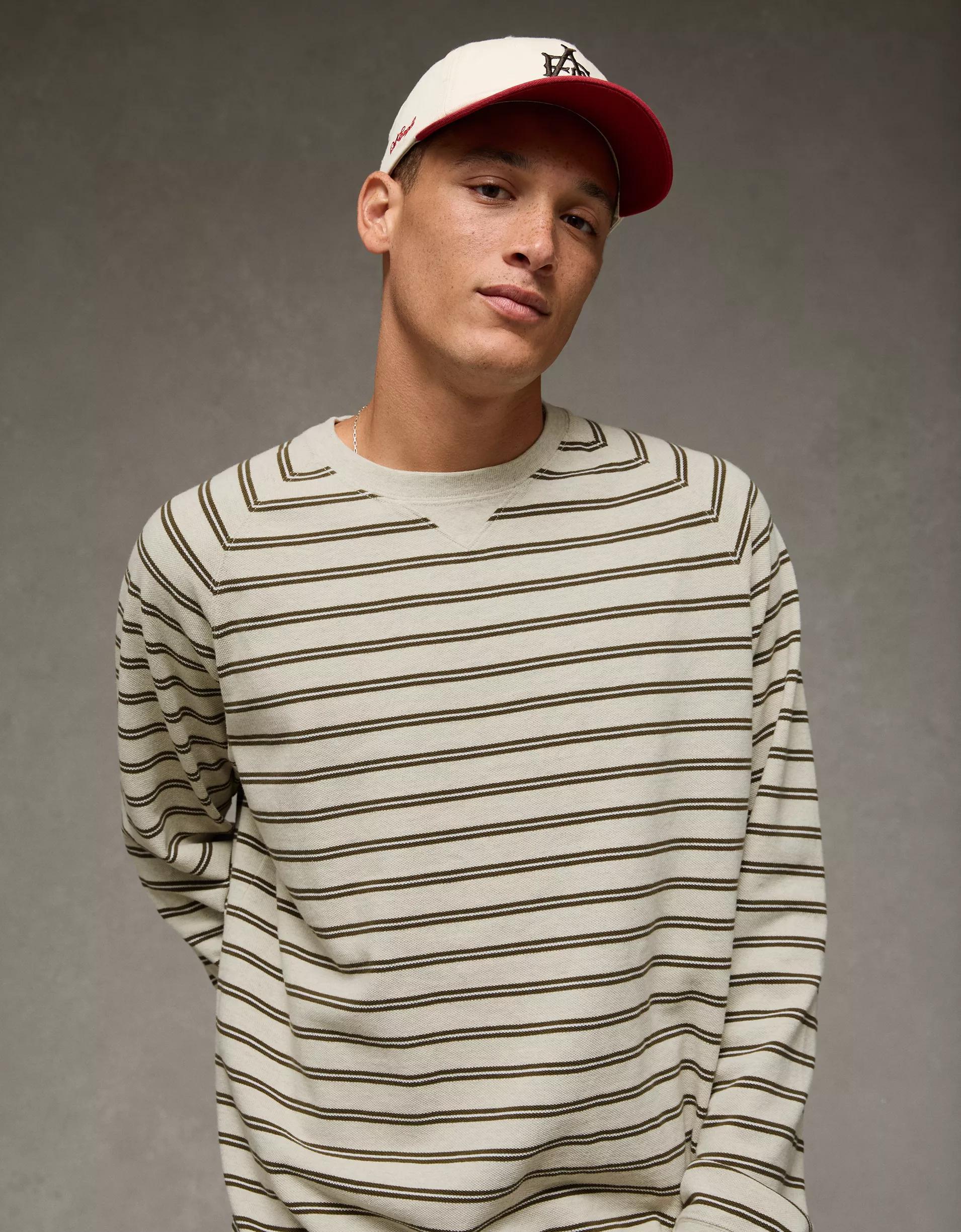 AE Long Sleeve Piqué T-Shirt Product Image