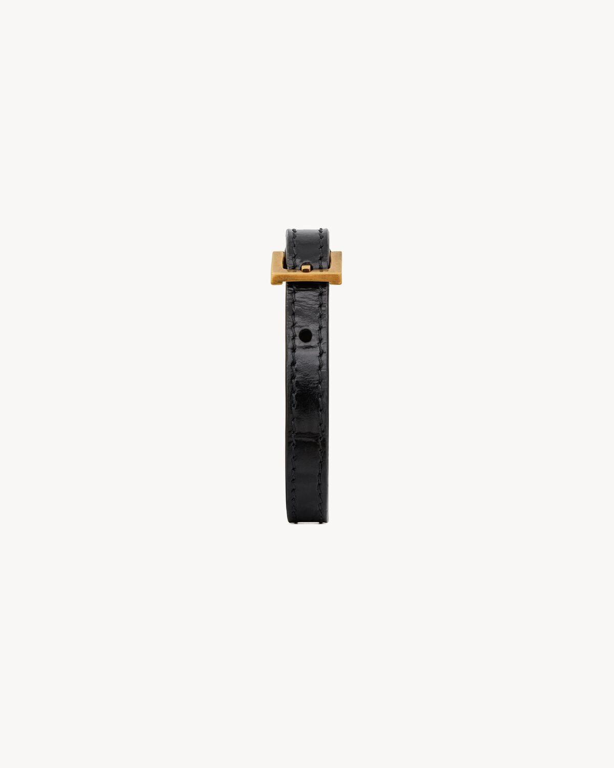 CASSANDRE belt bracelet in leather | Saint Laurent | YSL.com Product Image