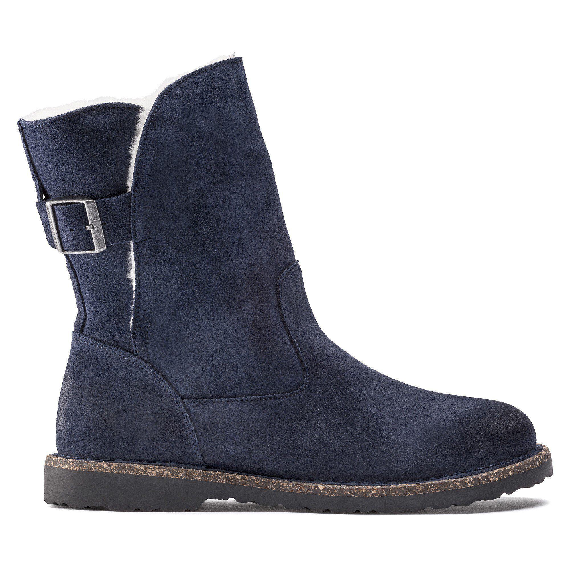 Uppsala Shearling Suede Leather Navy Product Image