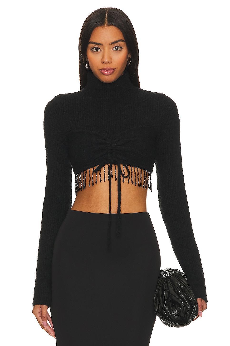 Hadia Beaded Fringe Top MAJORELLE Product Image