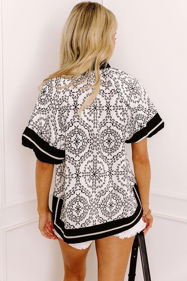 Sunday Hangout Floral Top in Black Product Image