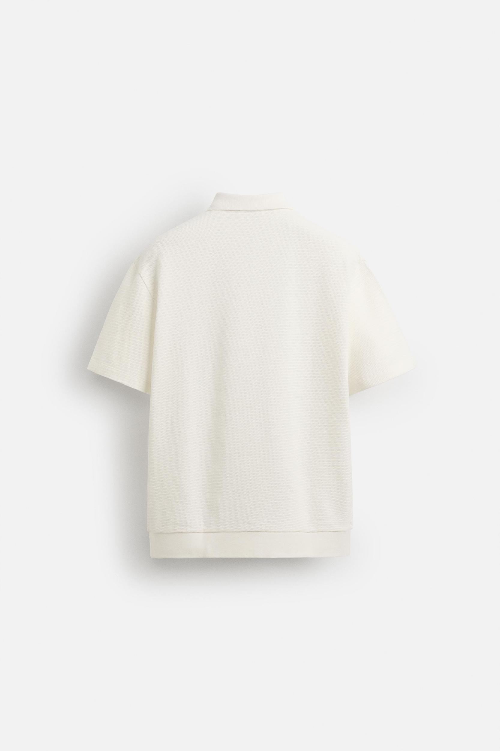 JACQUARD TEXTURED POLO SHIRT Product Image