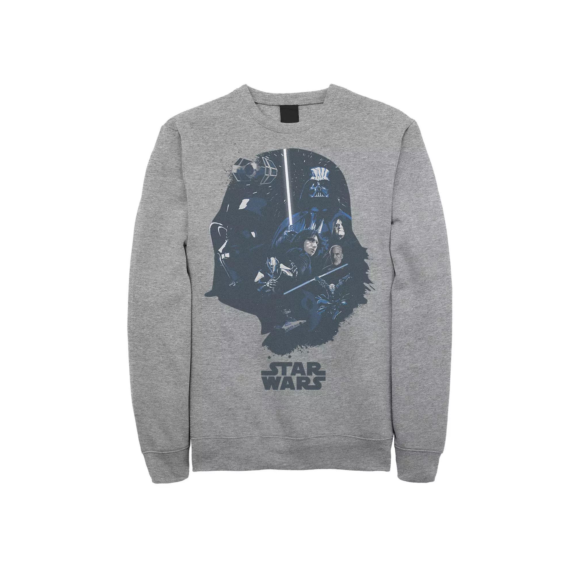 Men's Star Wars Darth Vader Dark Side Sweatshirt, Size: 3XL, Athletic Grey Product Image